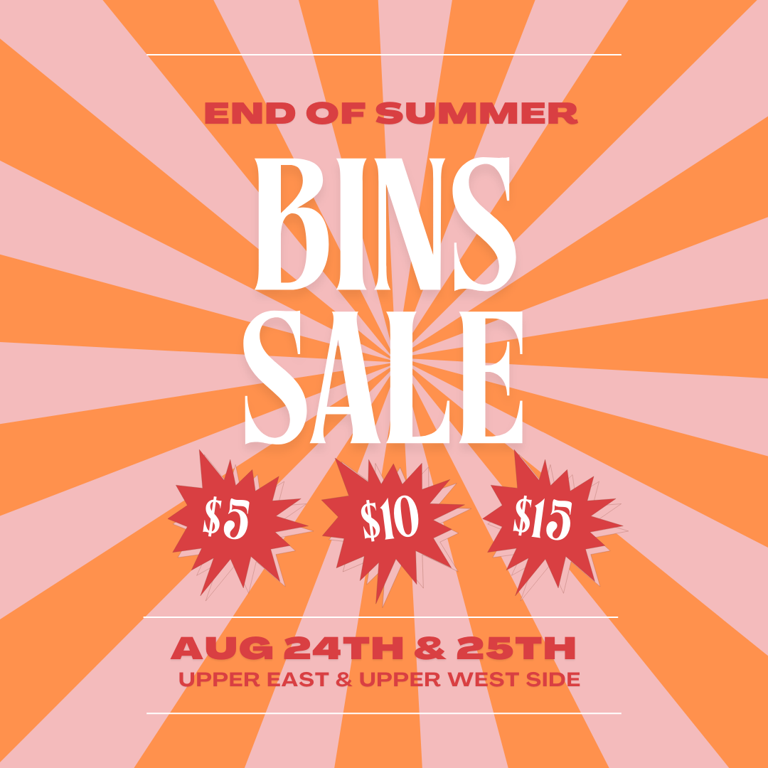 Past Event: End of Summer Bins Sale 8.24.24-8.25.24