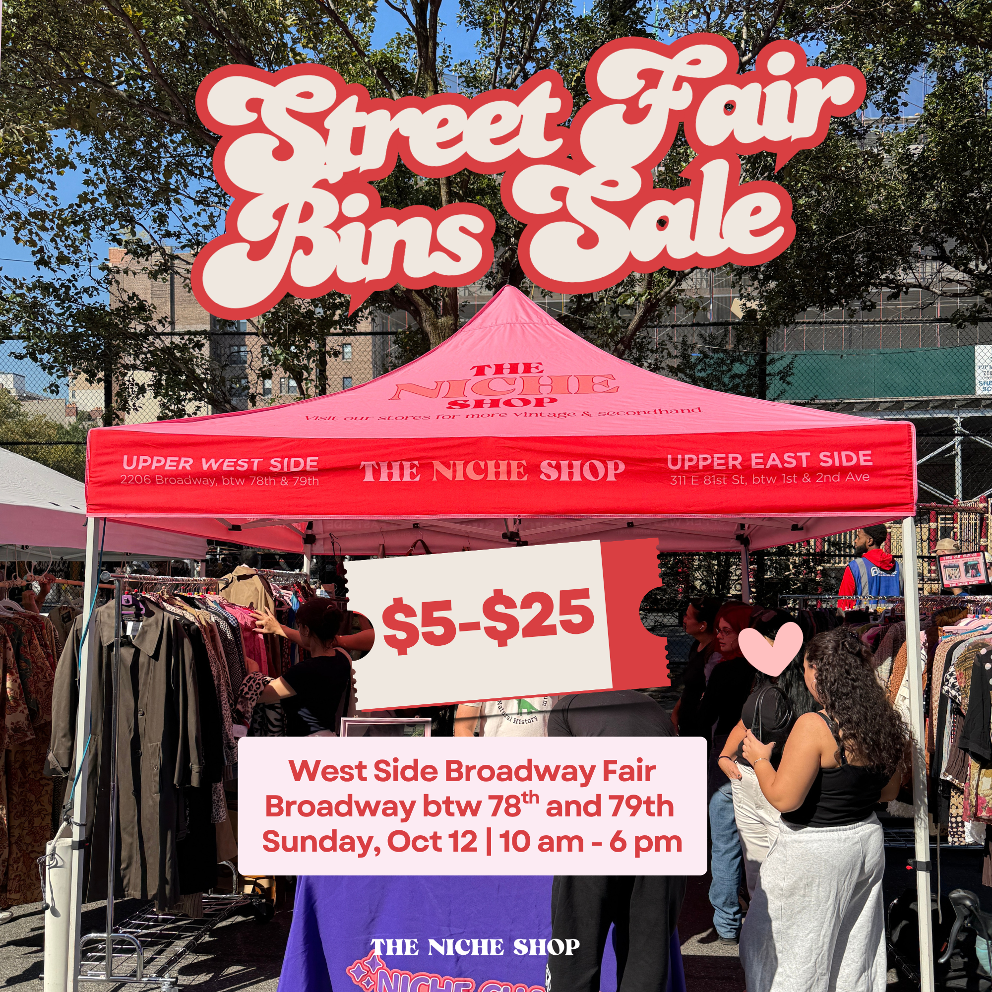 Past Event: UWS Street Fair Bin Sale, 10.12