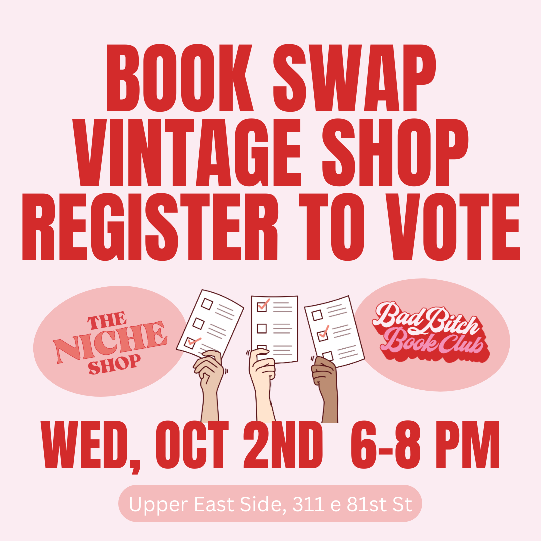 Past Event: Book Swap, Vintage Shop, & Register to Vote! 10.2.24