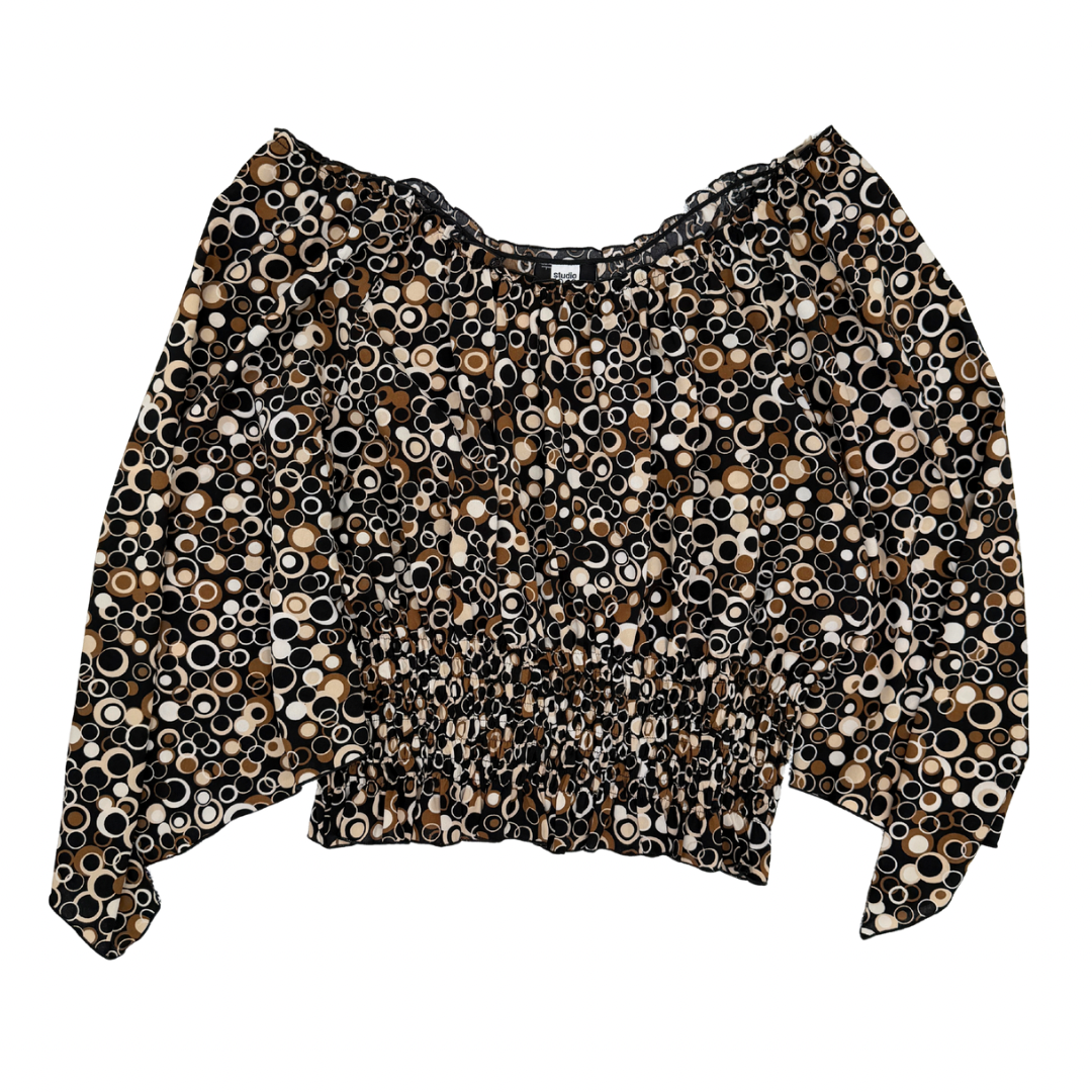 Studio 1940 Off the Shoulder Polka Dot Top