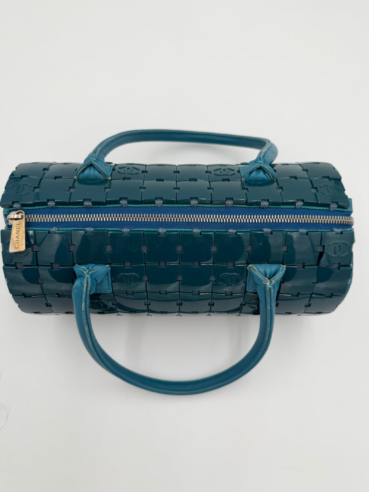 Chanel Teal Puzzle Barrel Bag