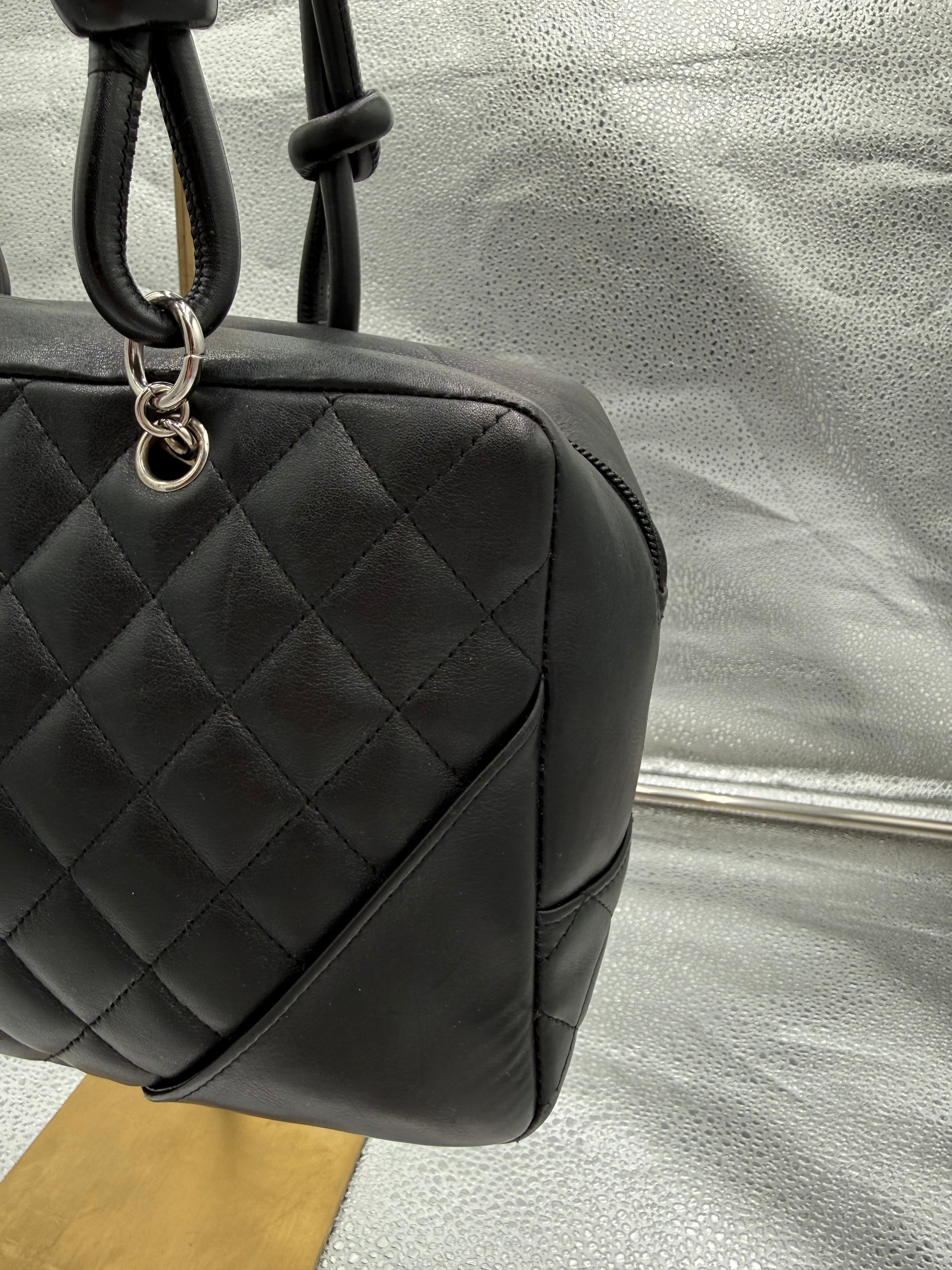 Chanel Calfskin Quilted Cambon Bowler Bag