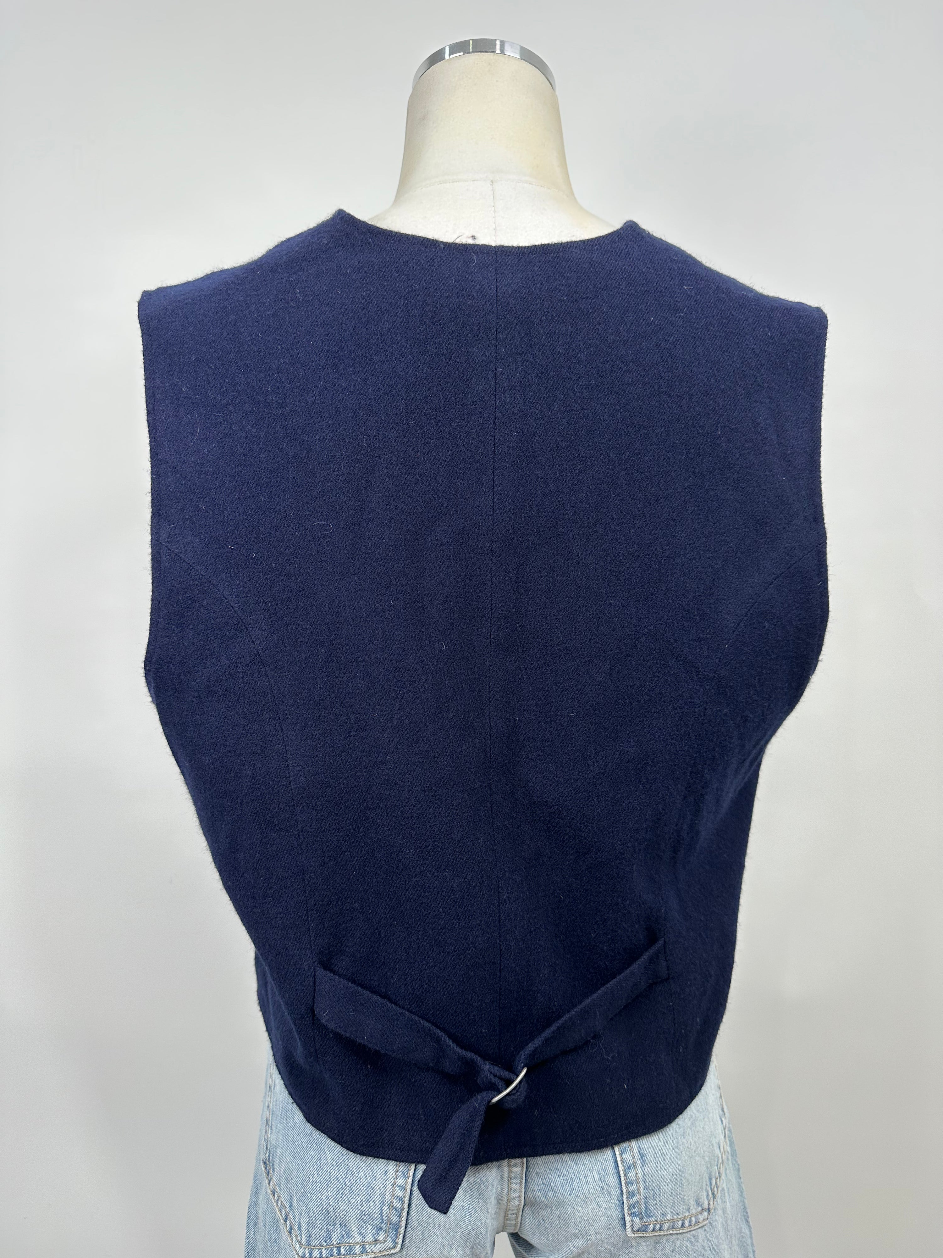Karen Scott Navy Snowflake Vest