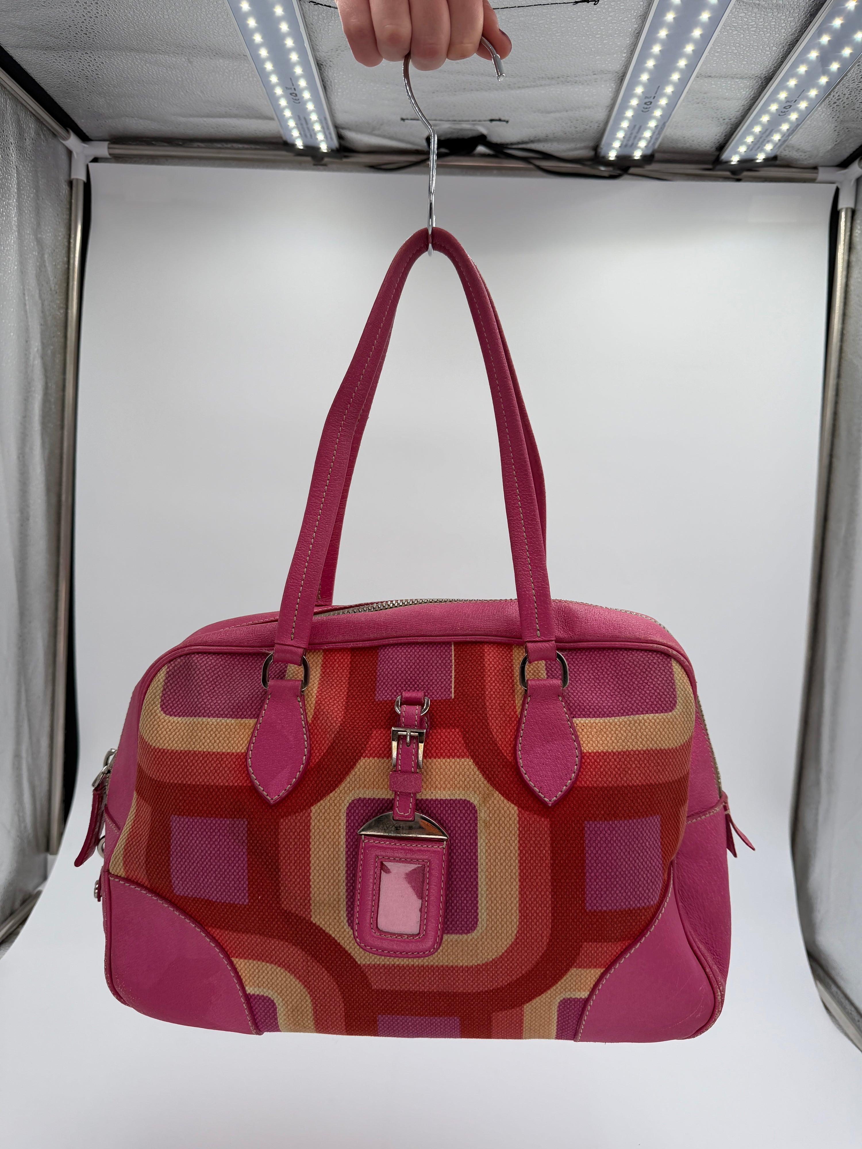 Prada Canapa Stampata Shoulder Bag