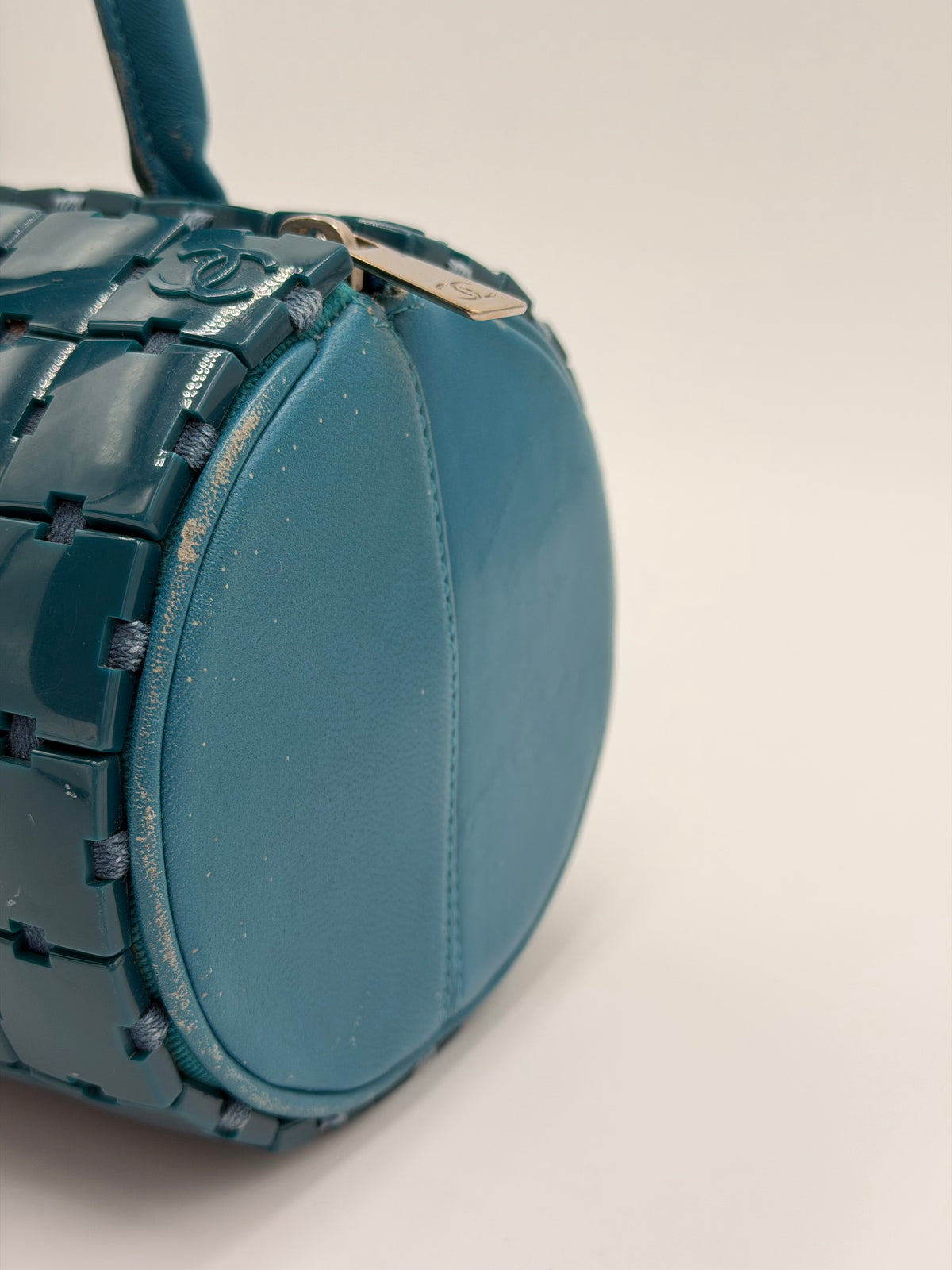 Chanel Teal Puzzle Barrel Bag