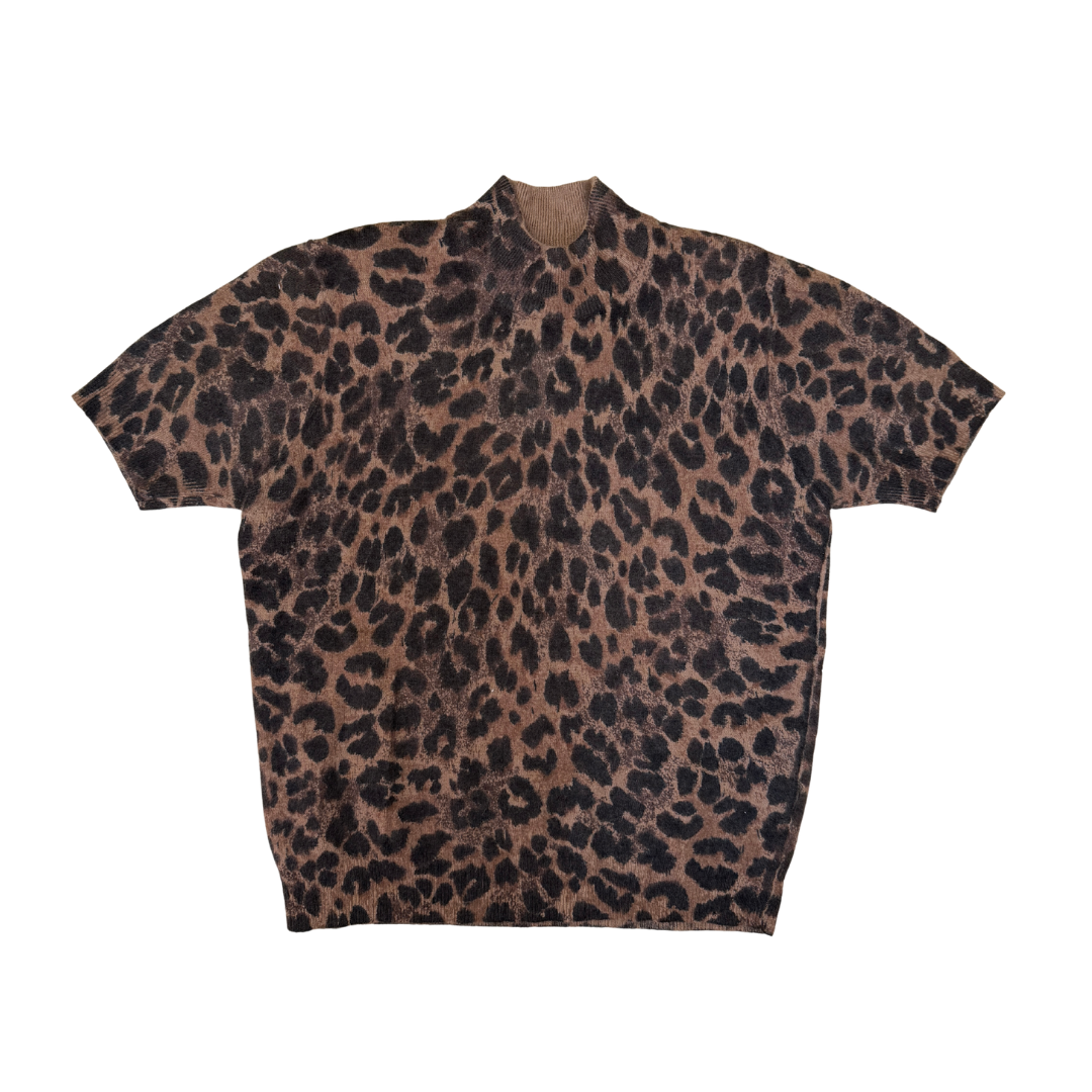 Nina Leonard Leopard Top