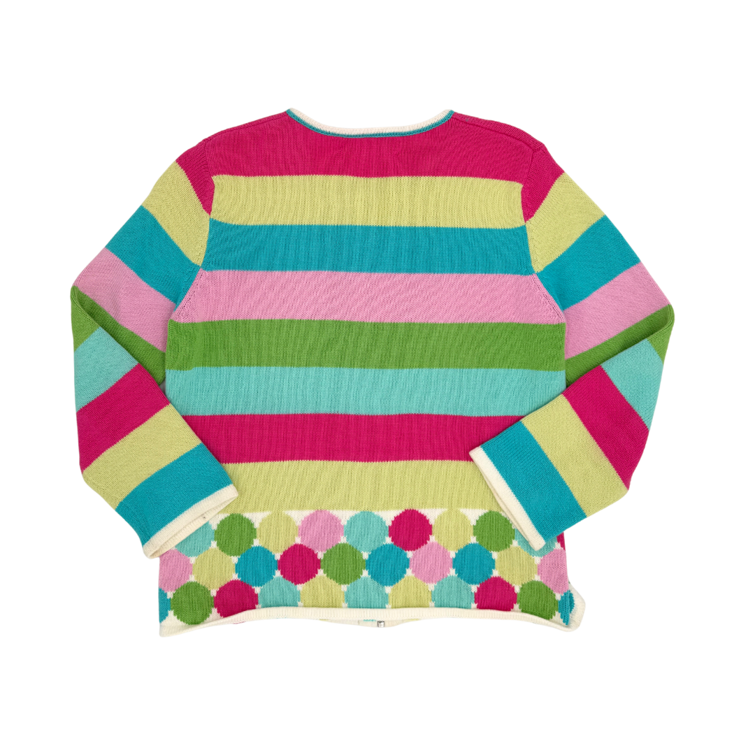 Susan Bristol Stripe Zip Sweater