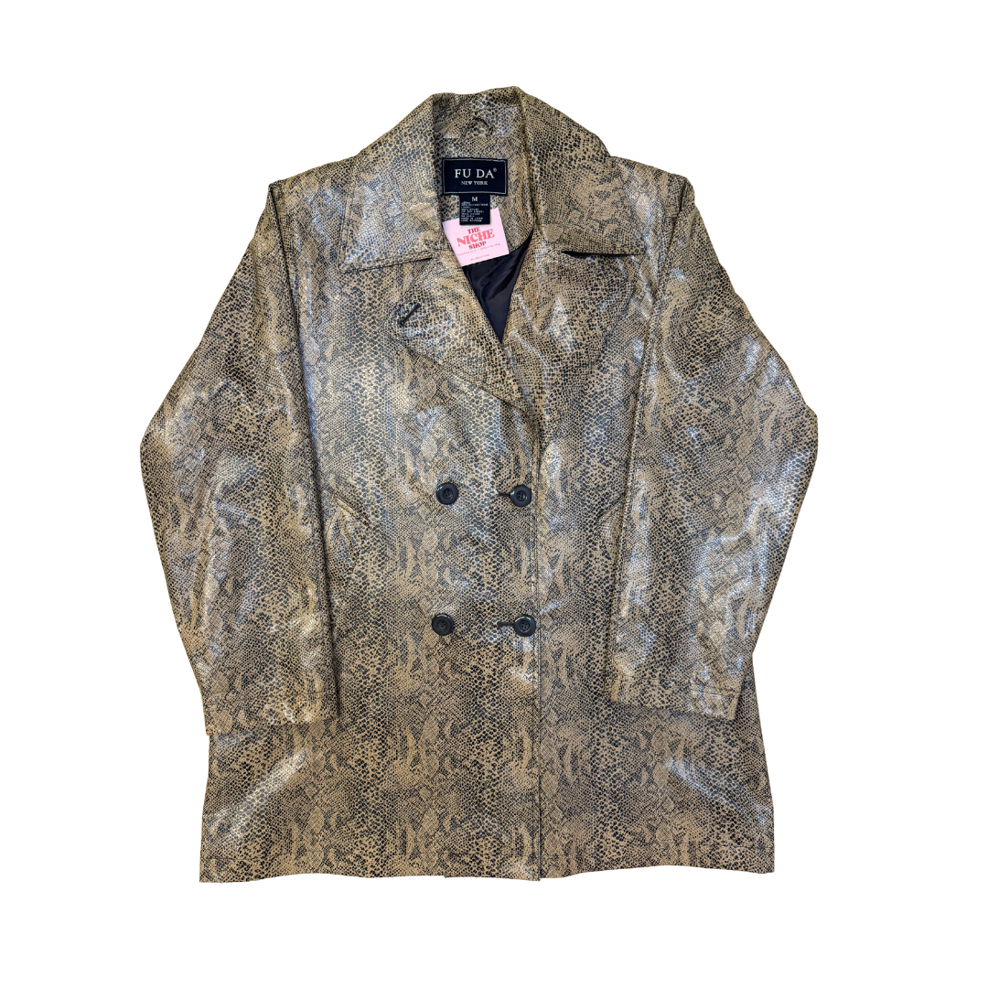 FU DA Snakeskin Blazer