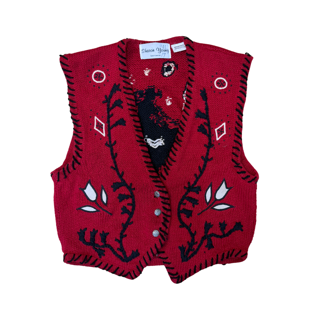 Sharon Young Western Sweater Vest