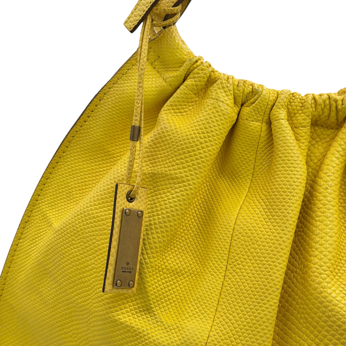 Gucci Yellow Lizard Bag