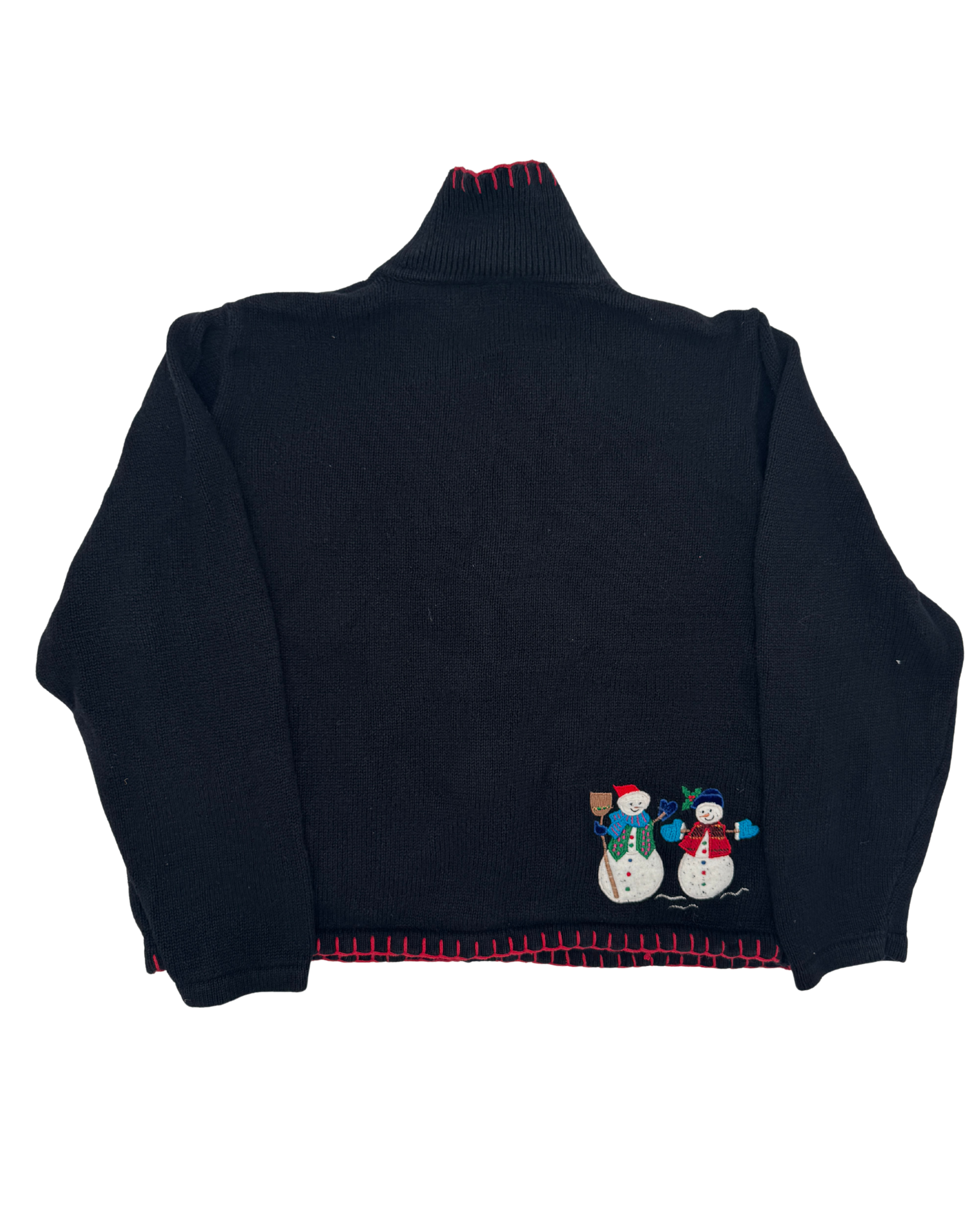 Basic Editions Black Patchwork Sweater