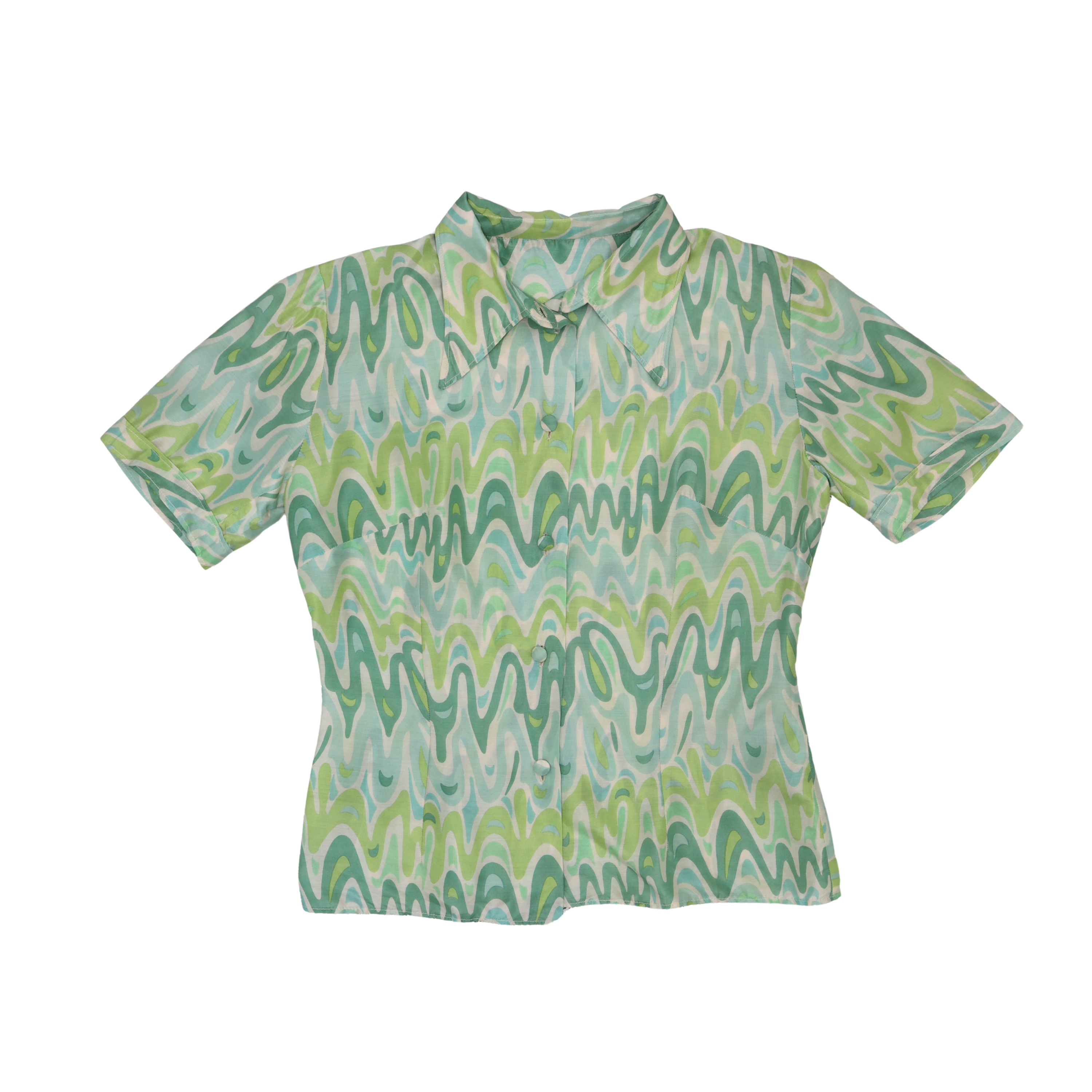 Green Patterned Top