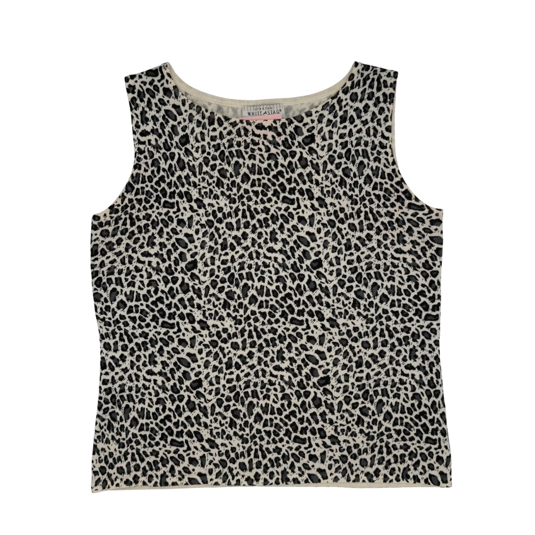 White Stag Animal Print Tank Top