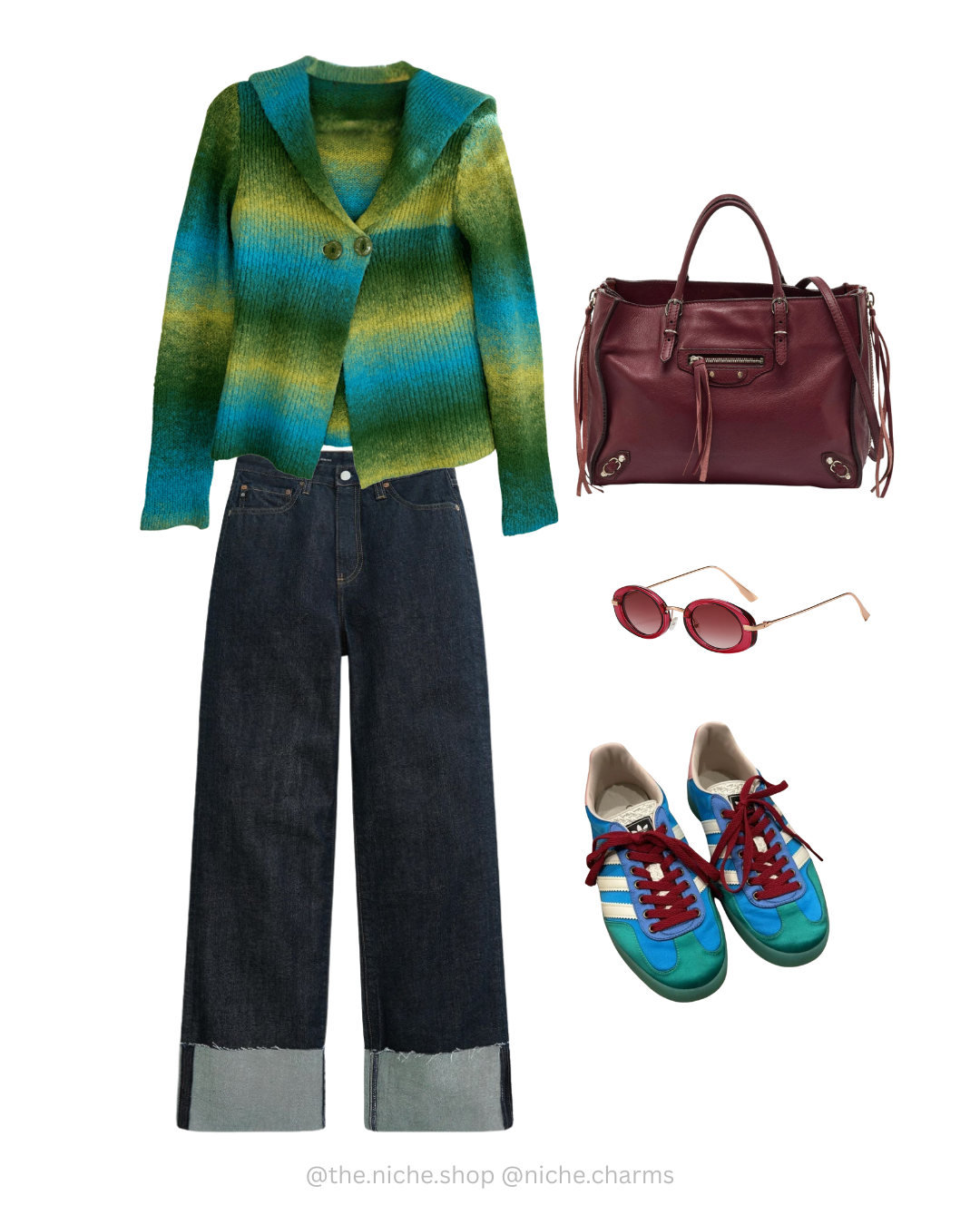 Evis Green Blue Cardigan