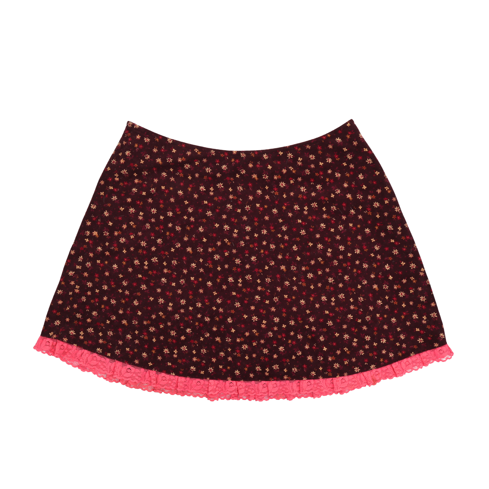 Maroon Floral Skirt