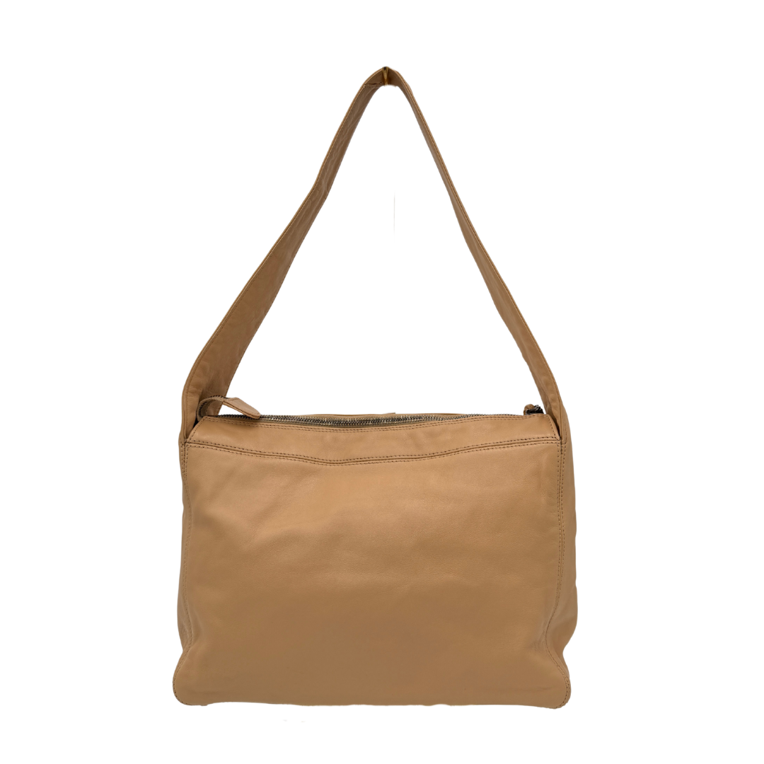 Chanel Tan Lambskin Stitch CC Bag