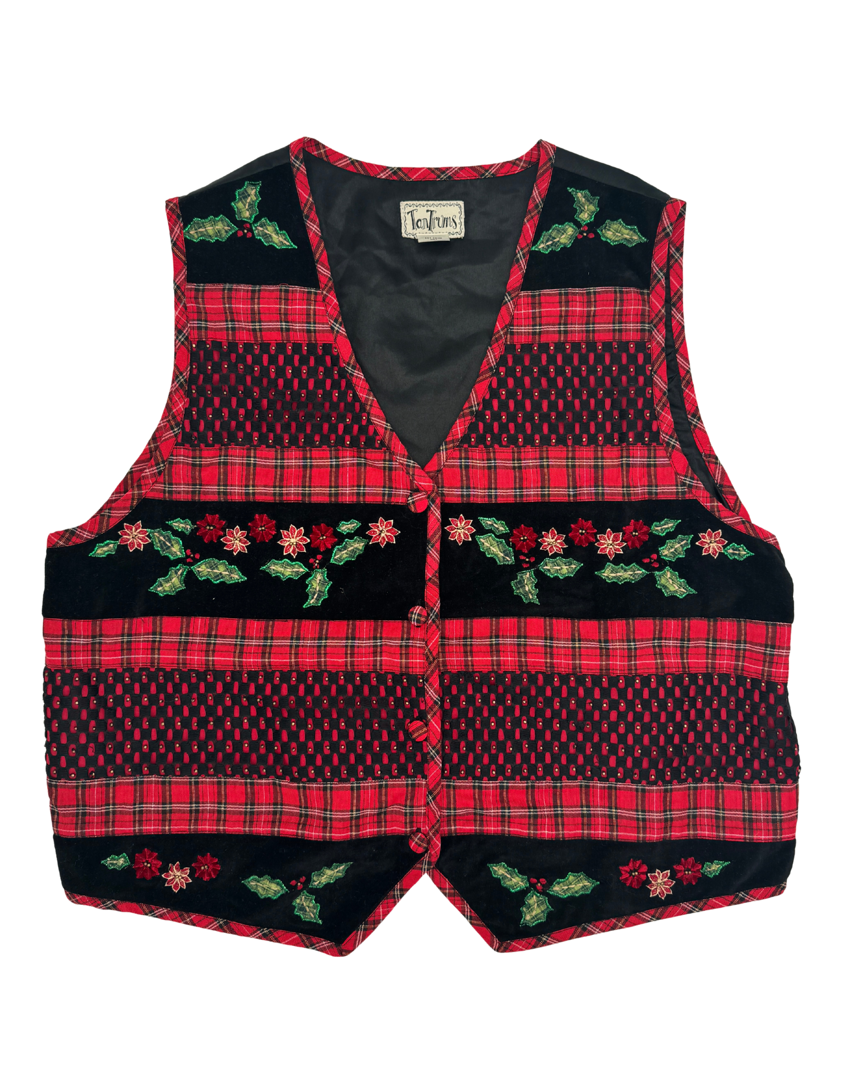 TanTrums Red Black Holly Vest