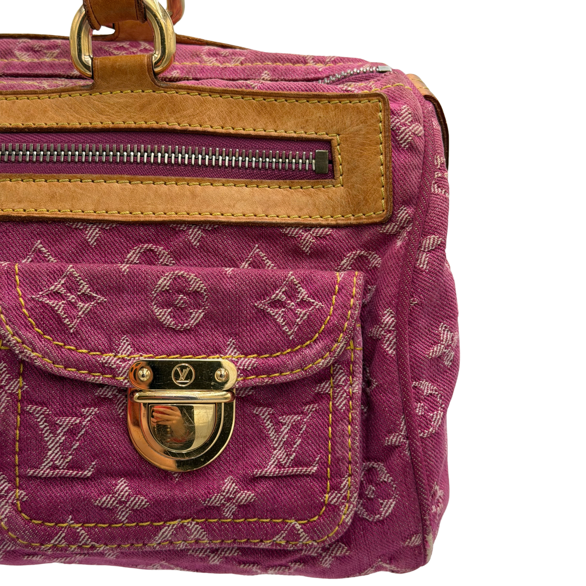 Louis Vuitton Monogram Denim Neo Speedy Fuchsia