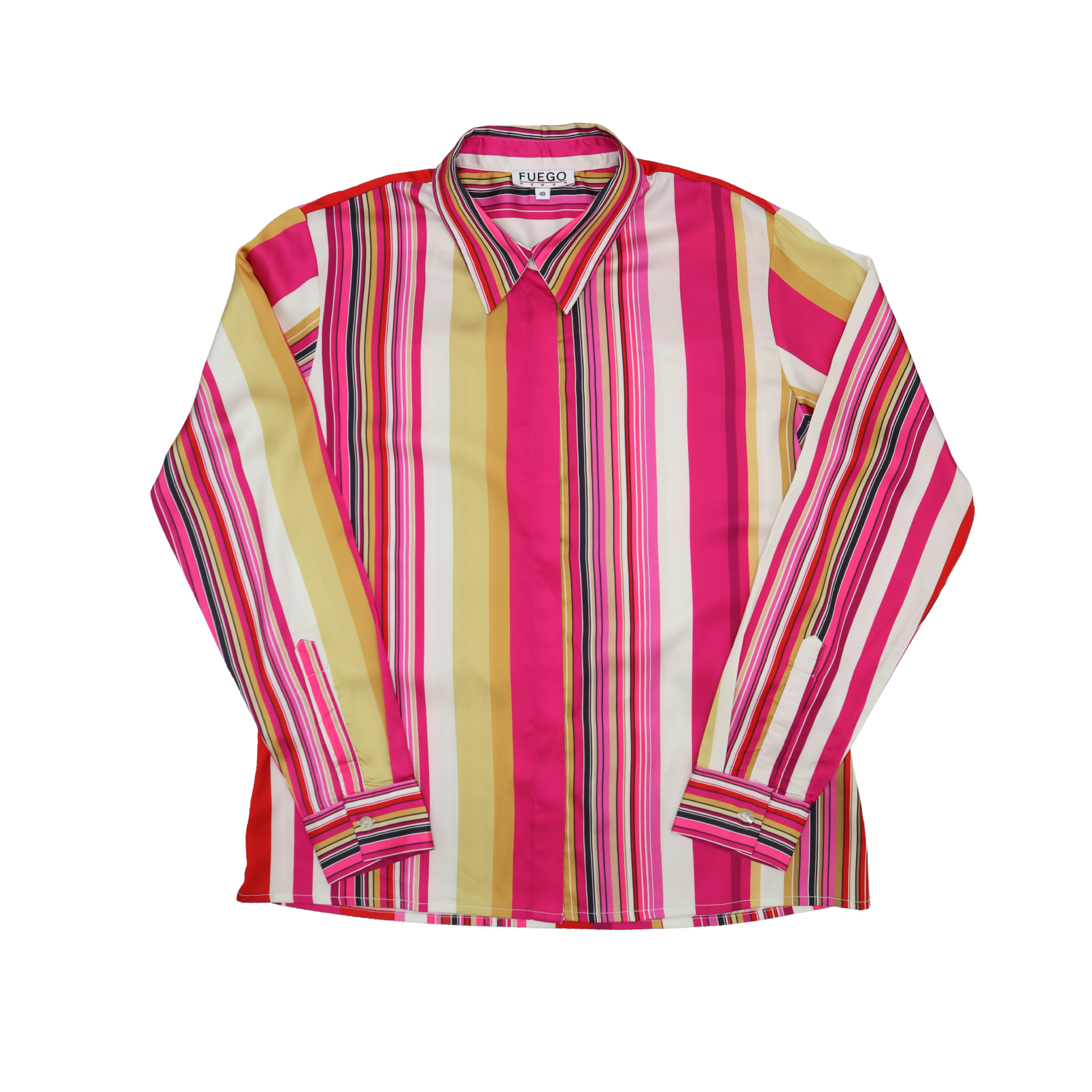 Fuego Woman Silk Striped Top
