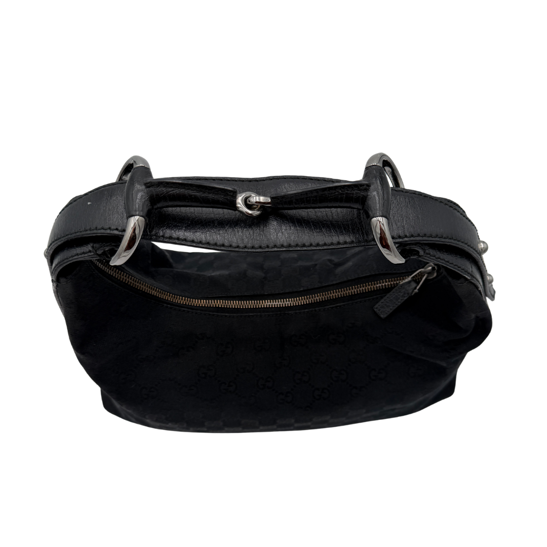 Gucci GG Black Horsebit Bag