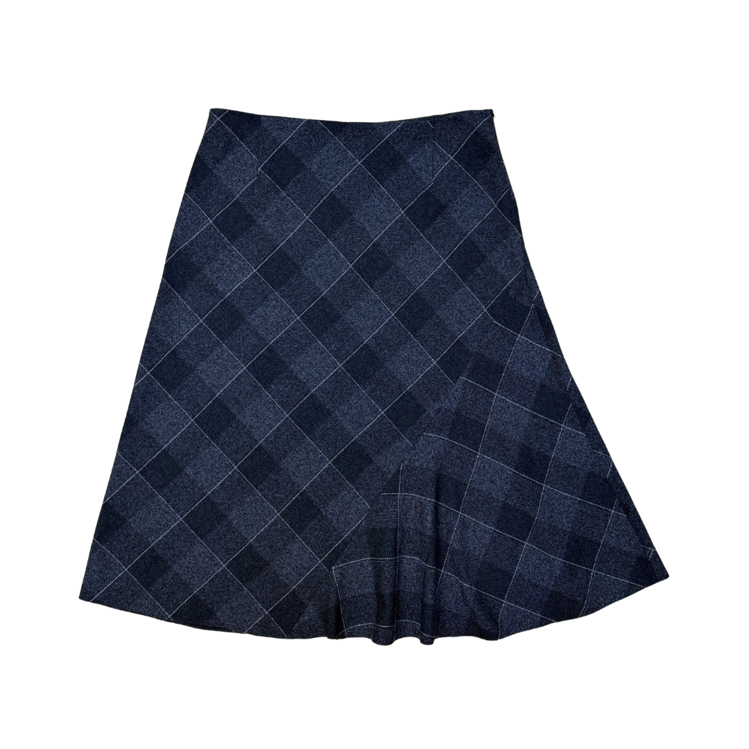 Style By Ewm Gray Plaid Skirt