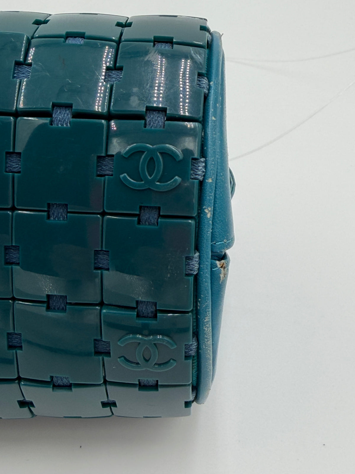 Chanel Teal Puzzle Barrel Bag
