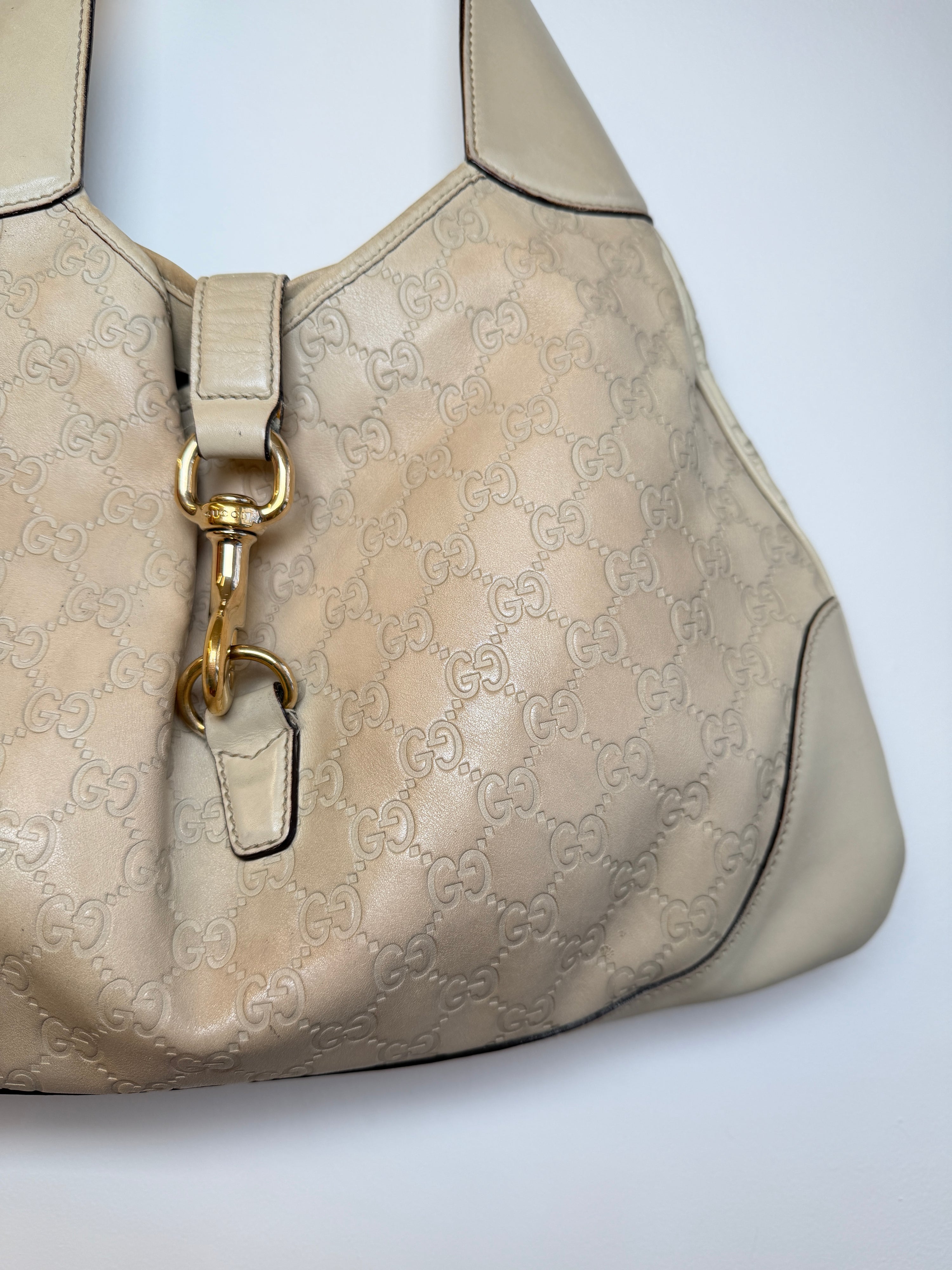 Gucci Cream Leather Jackie Bag