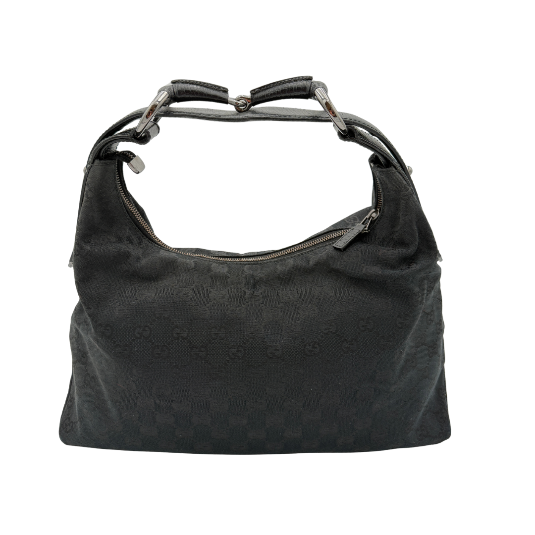 Gucci GG Black Horsebit Bag