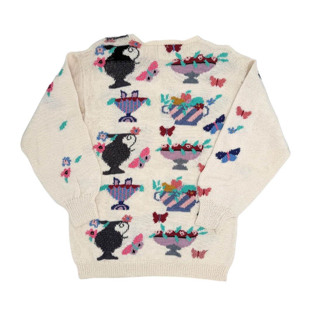 Ornate Vase Print Sweater