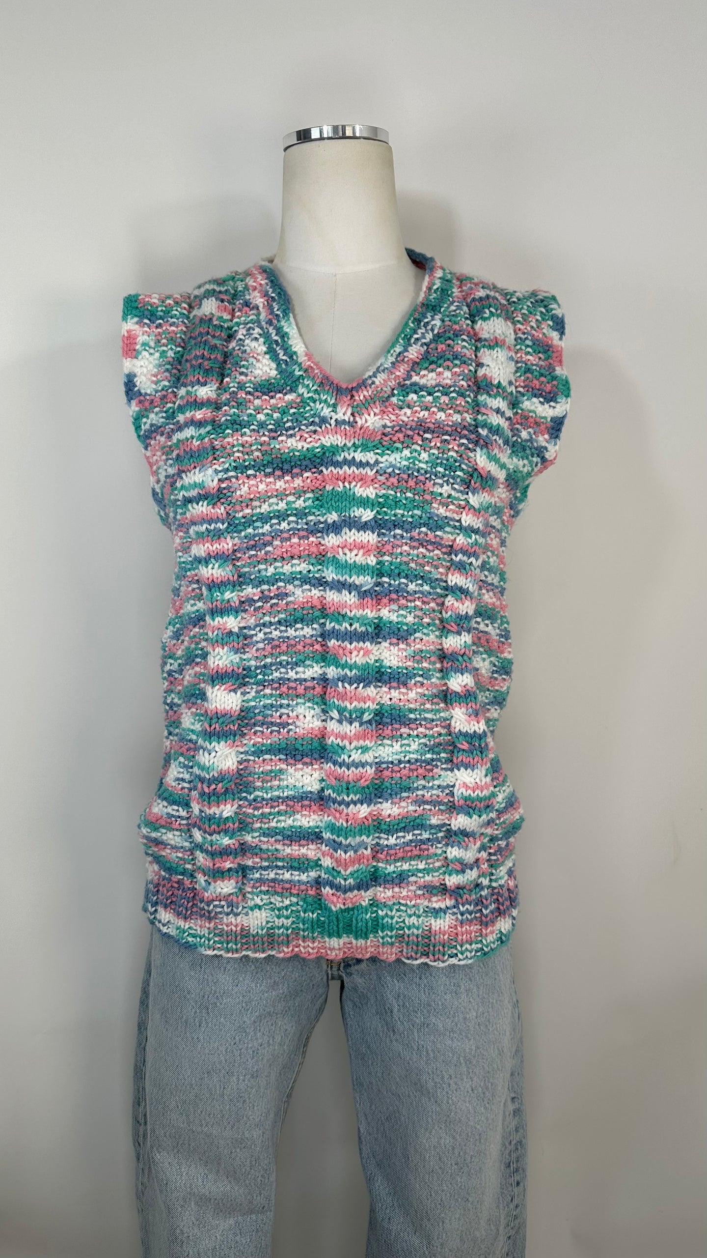 Homemade Multicolor Knit Vest