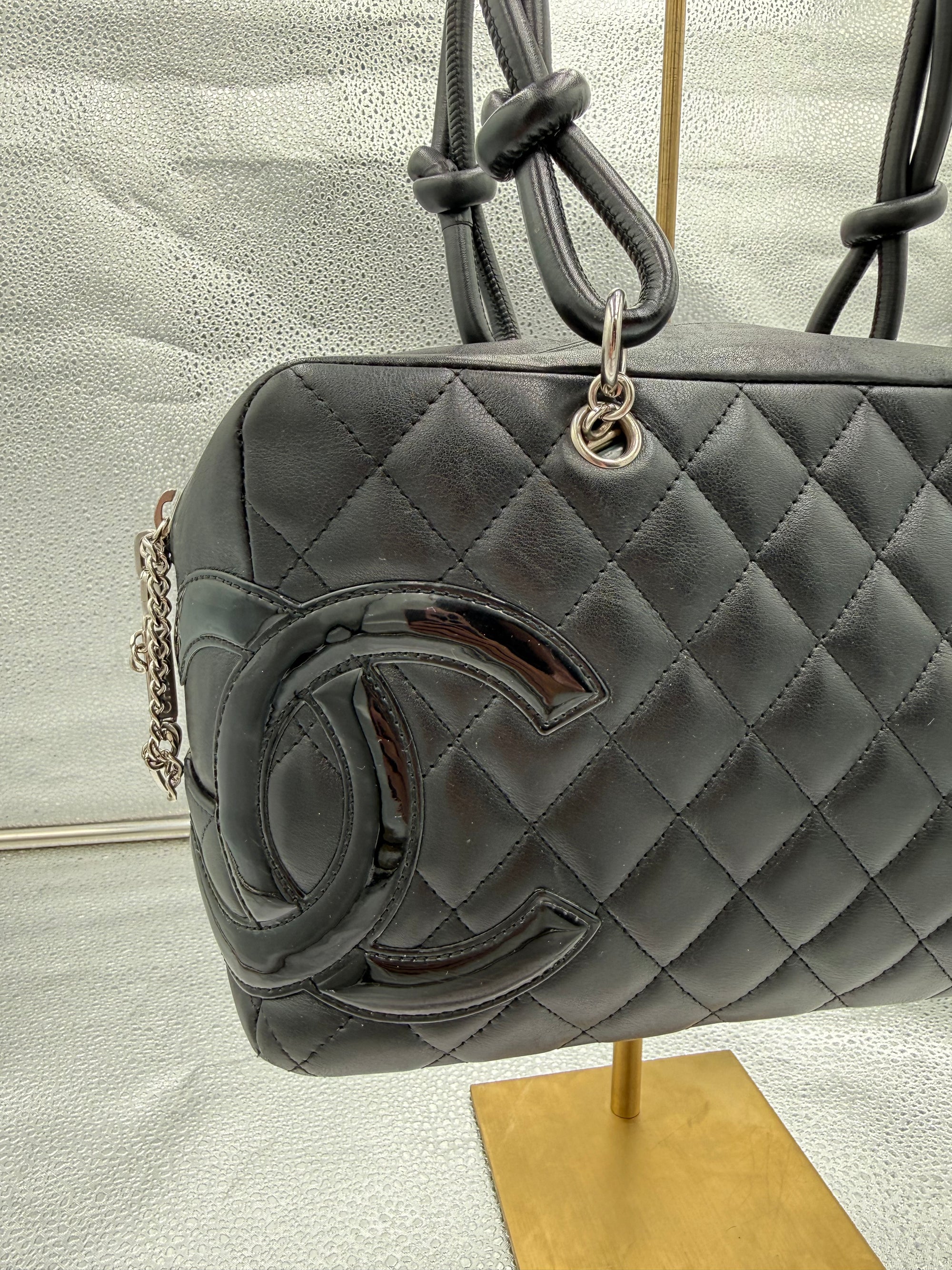 Chanel Calfskin Quilted Cambon Bowler Bag