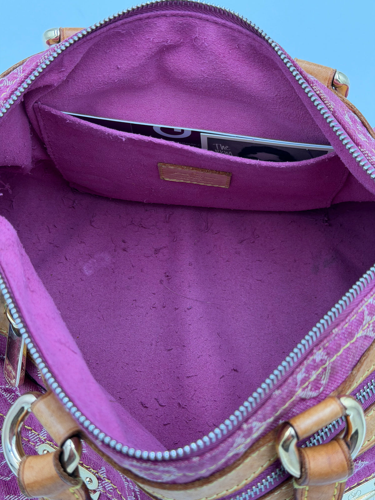 Louis Vuitton Monogram Denim Neo Speedy Fuchsia