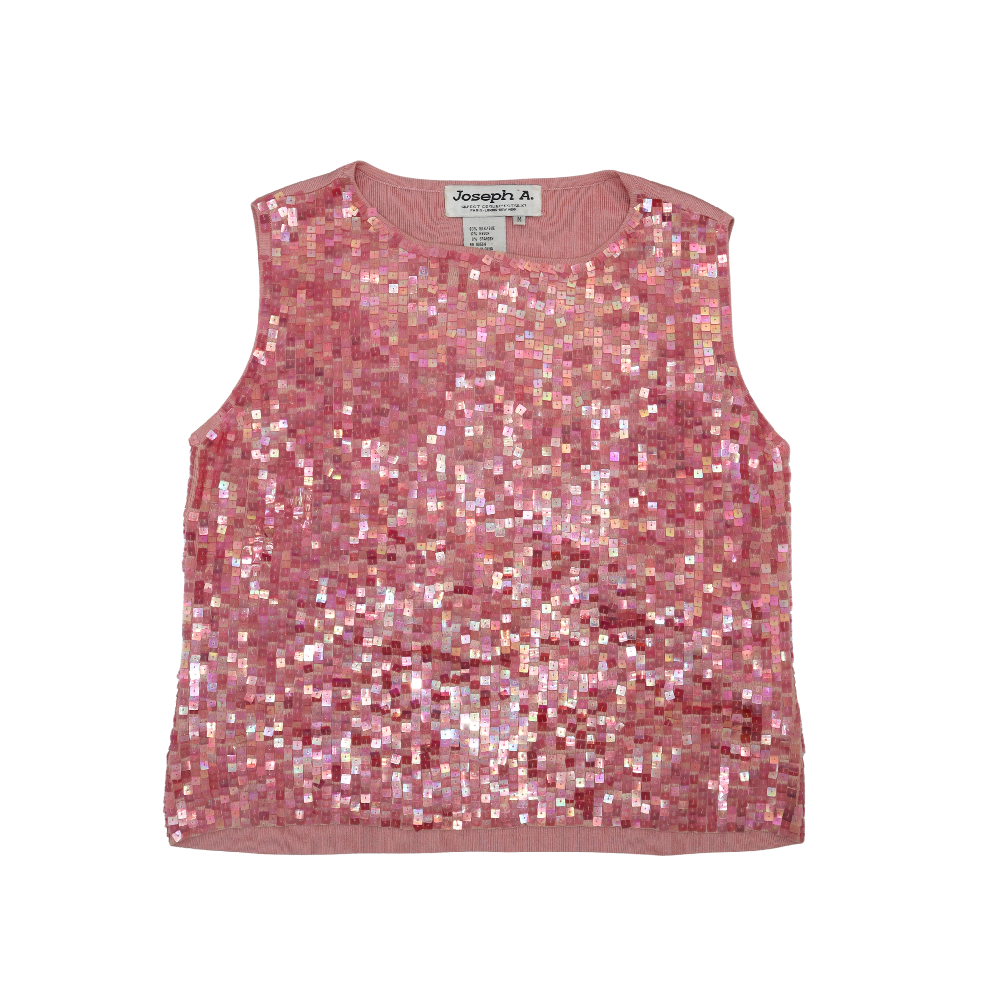 Joseph A Pink Sequin Top