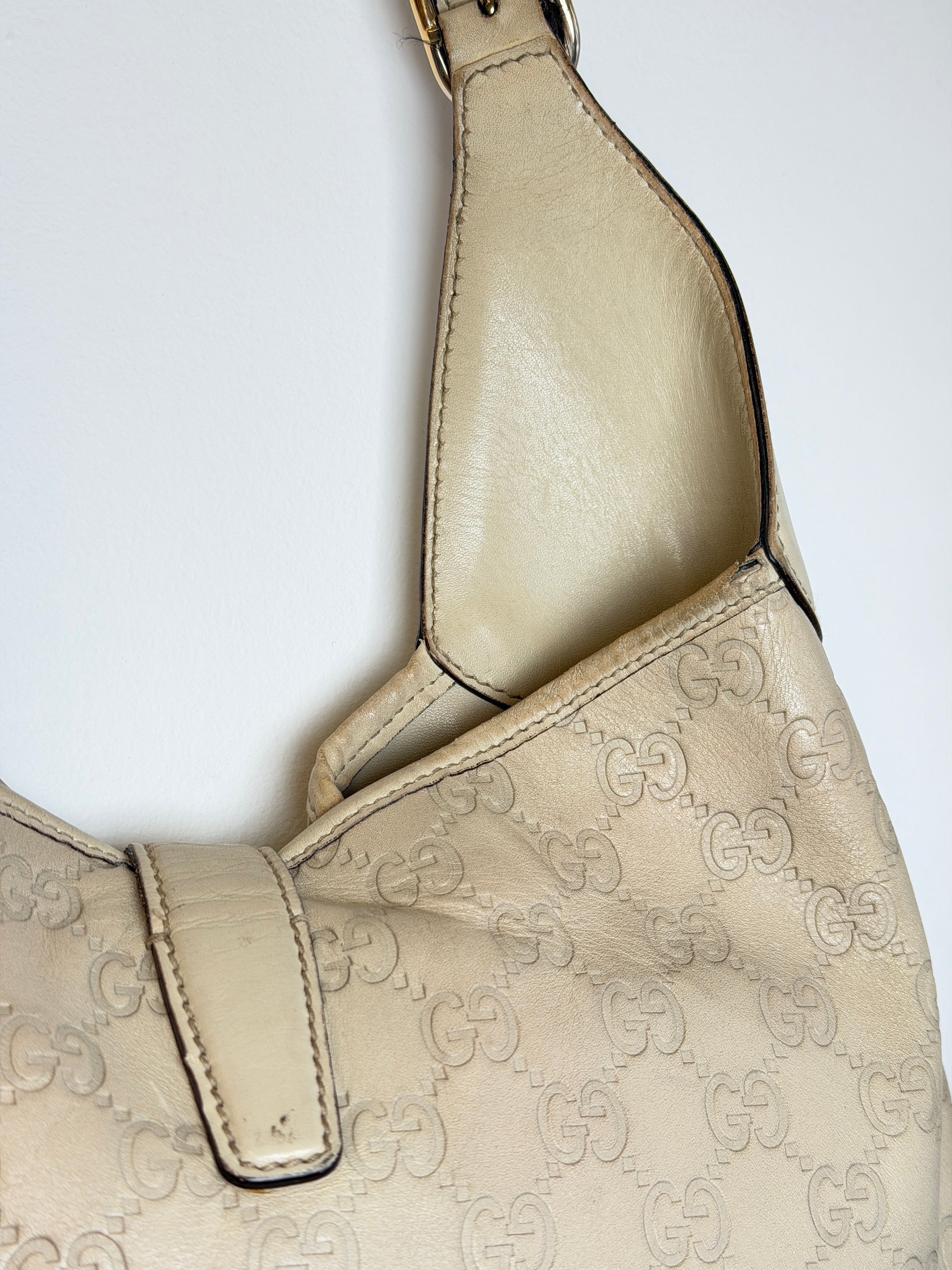 Gucci Cream Leather Jackie Bag