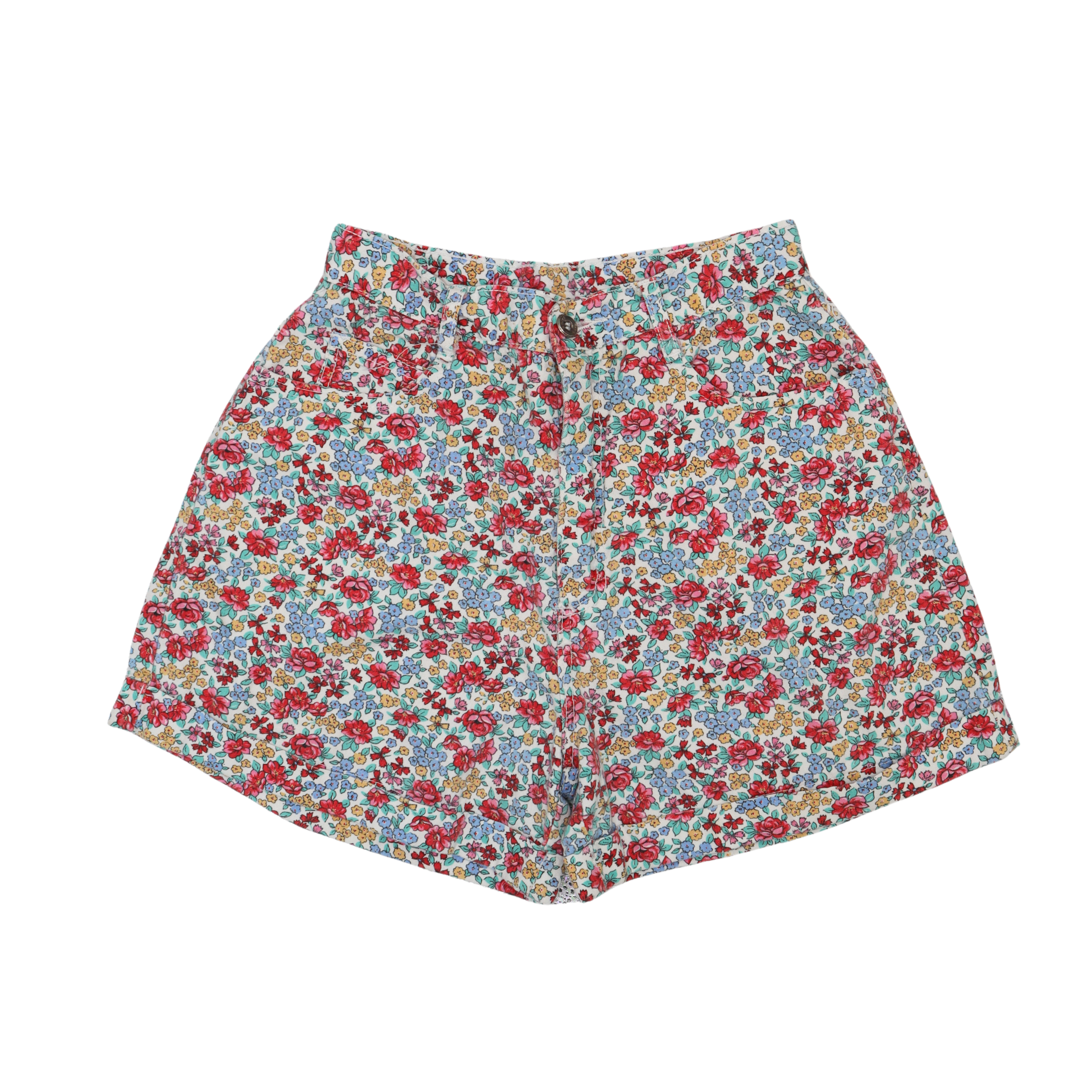 Paris Blue Floral Shorts