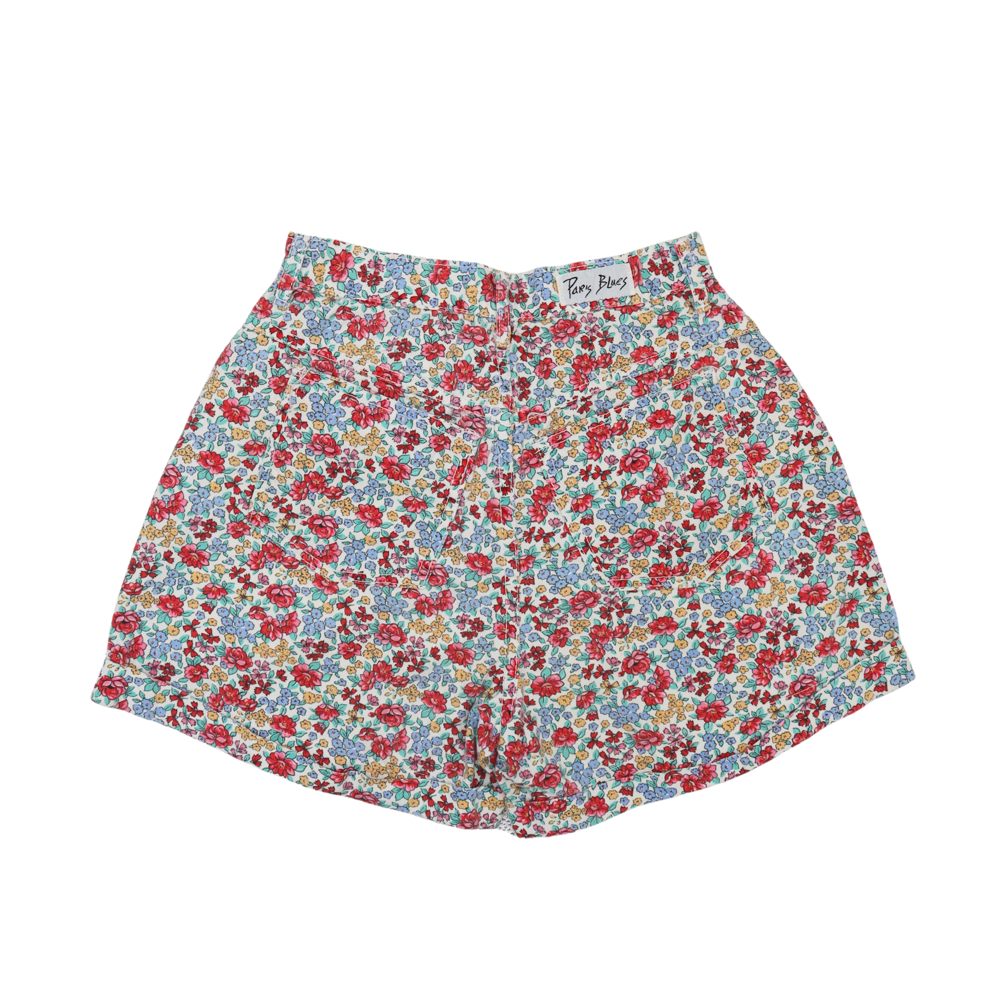 Paris Blue Floral Shorts