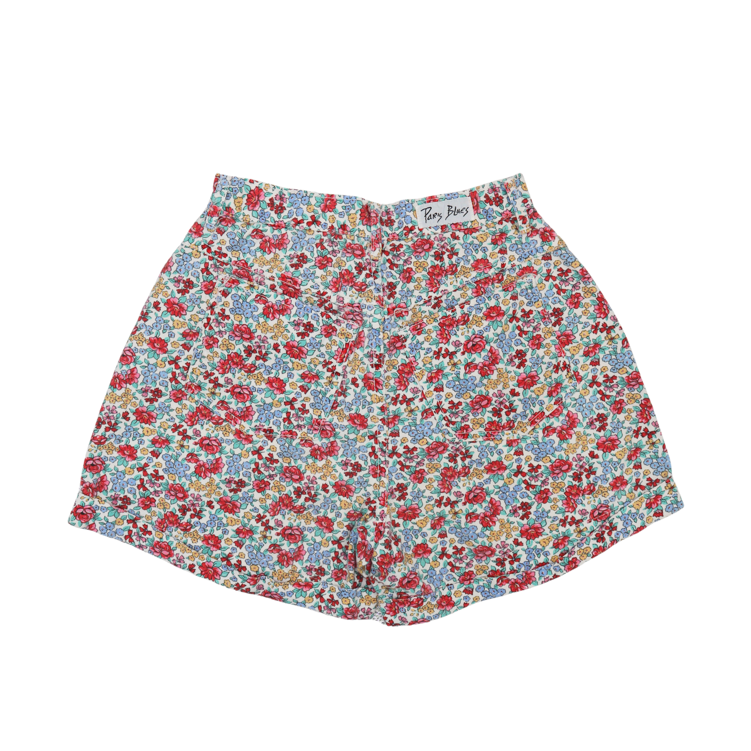 Paris Blue Floral Shorts