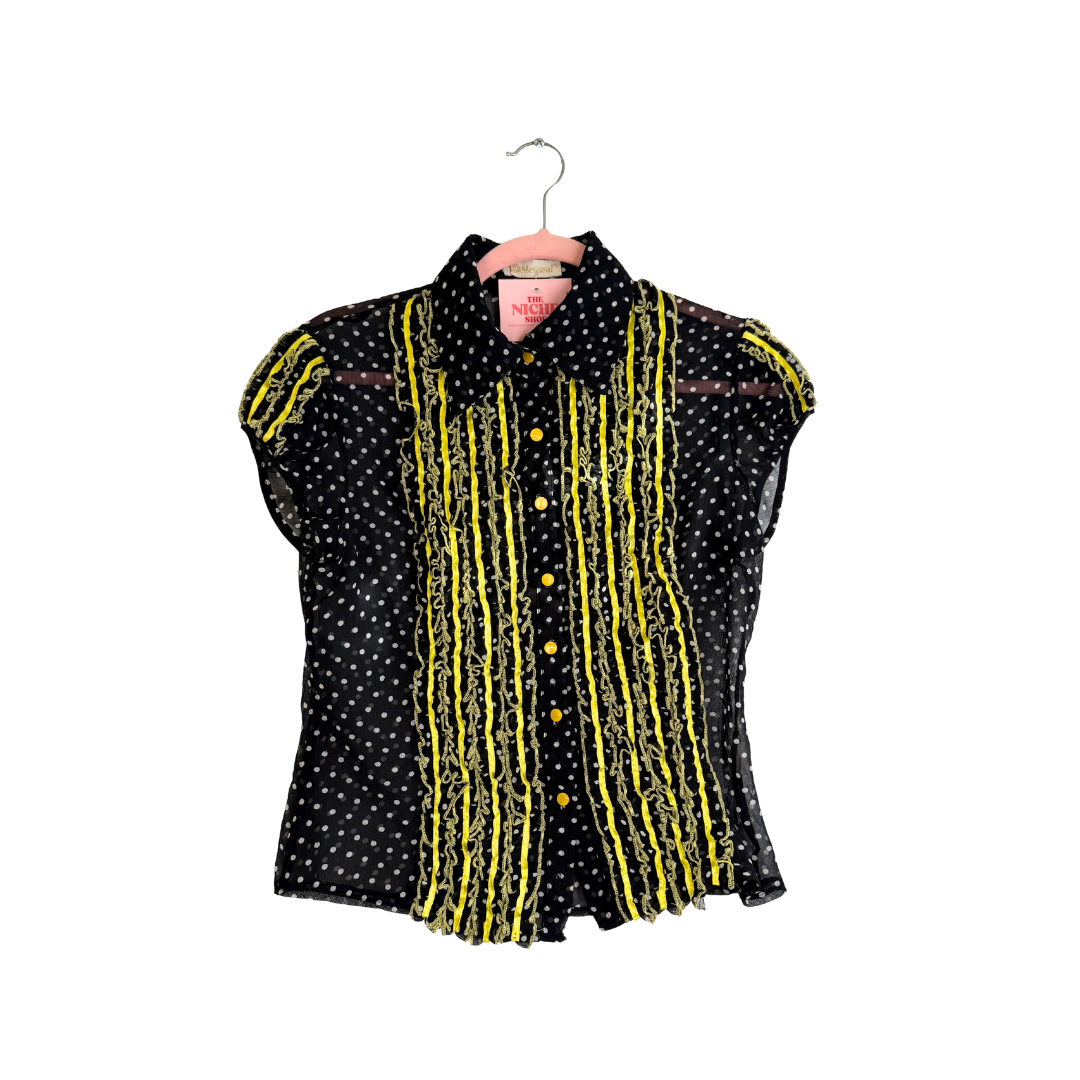 Mayentl Polkadot Sheer Top