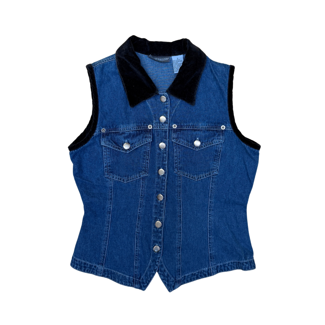 Impressions Denim Vest Top