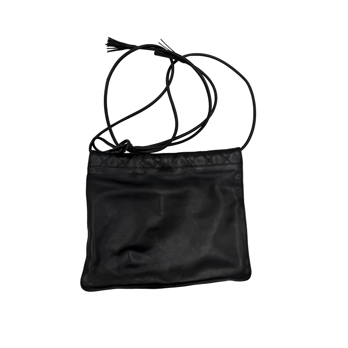 Chanel Black Quilted Leather Cambon Ligne Twin Pocket Crossbody Bag