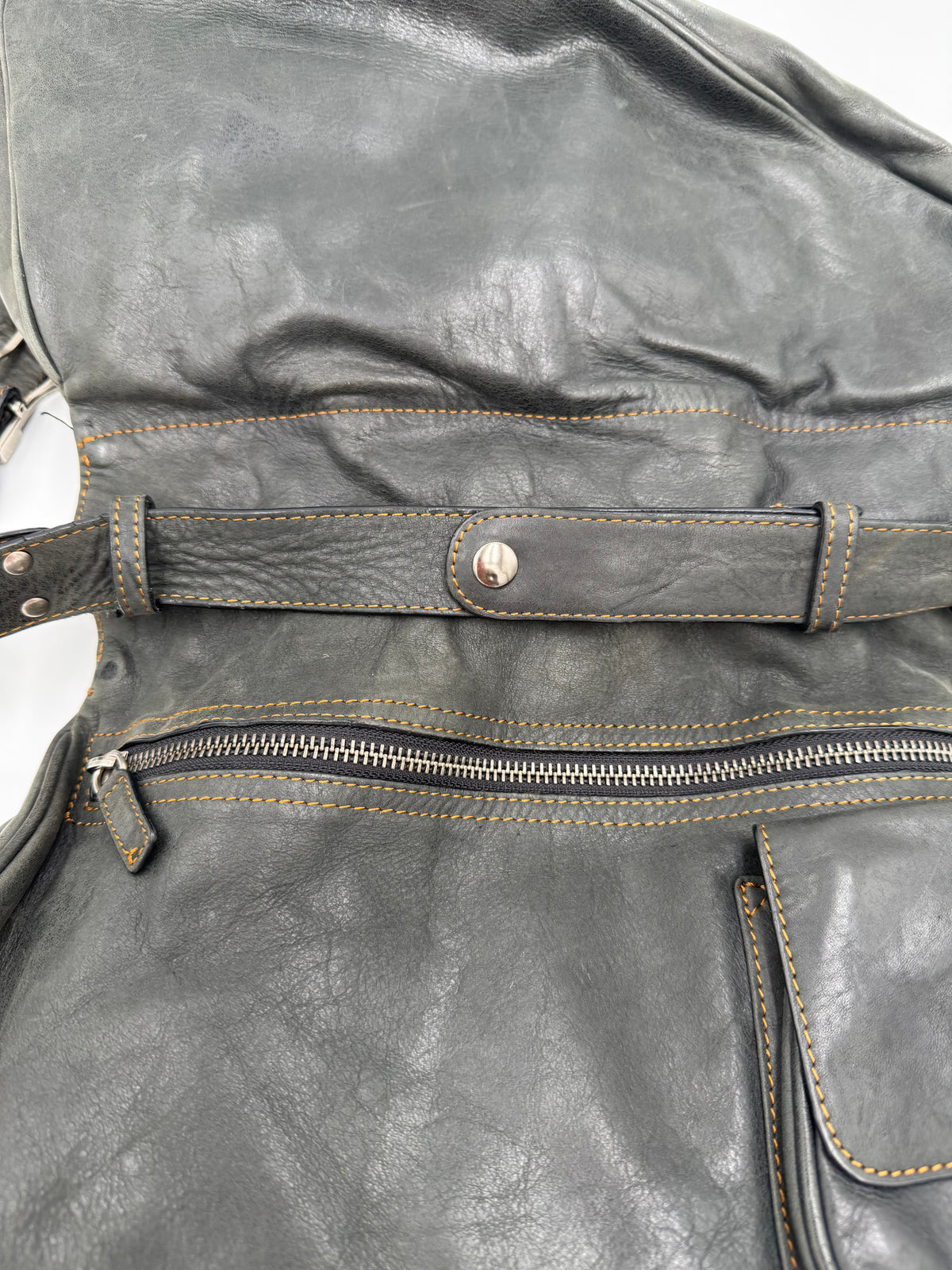 Christian Dior Leather Gaucho Saddle Bag