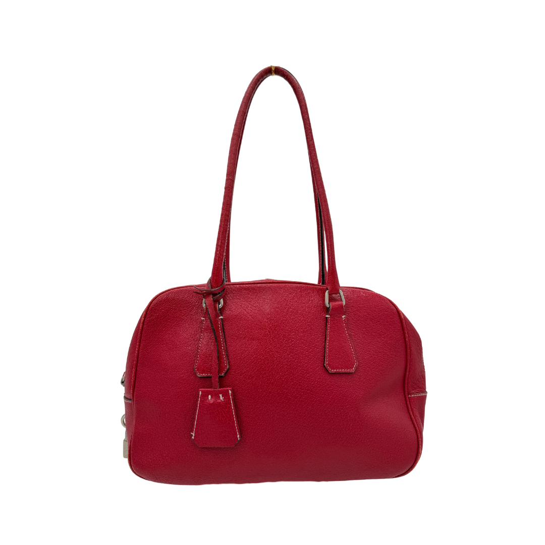 Prada Red Cinghiale Sport Bauletto Bag
