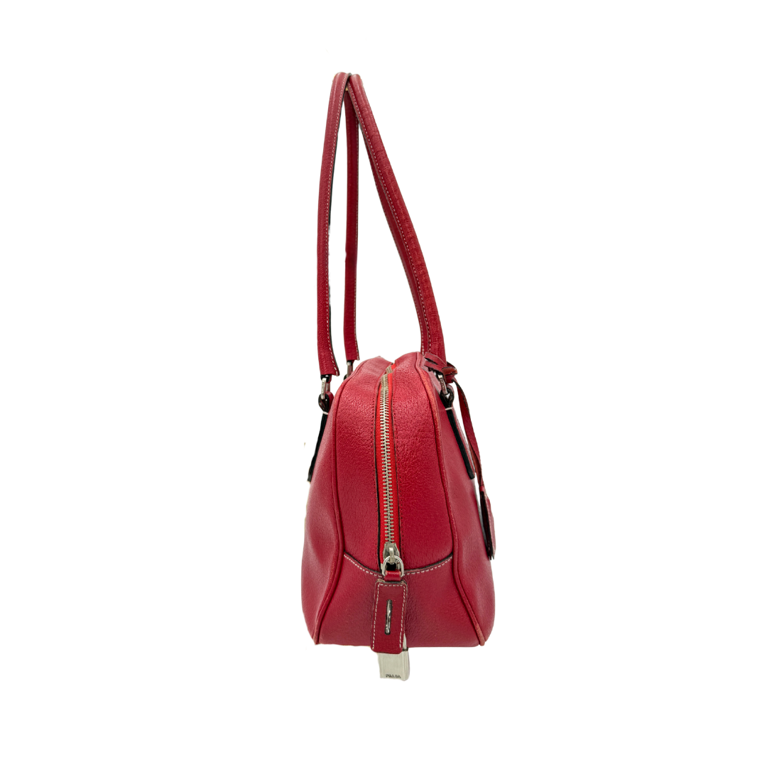 Prada Red Cinghiale Sport Bauletto Bag