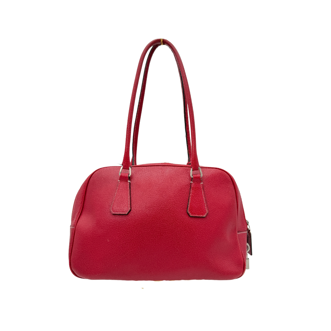 Prada Red Cinghiale Sport Bauletto Bag
