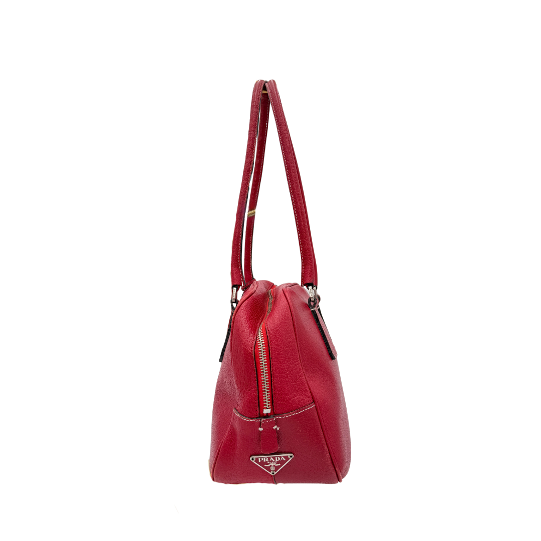 Prada Red Cinghiale Sport Bauletto Bag