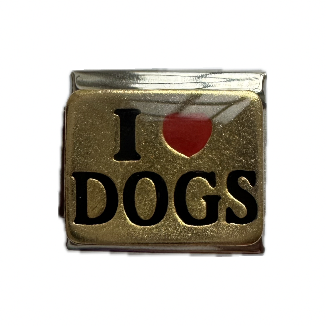 I Heart Dogs Italian Charm