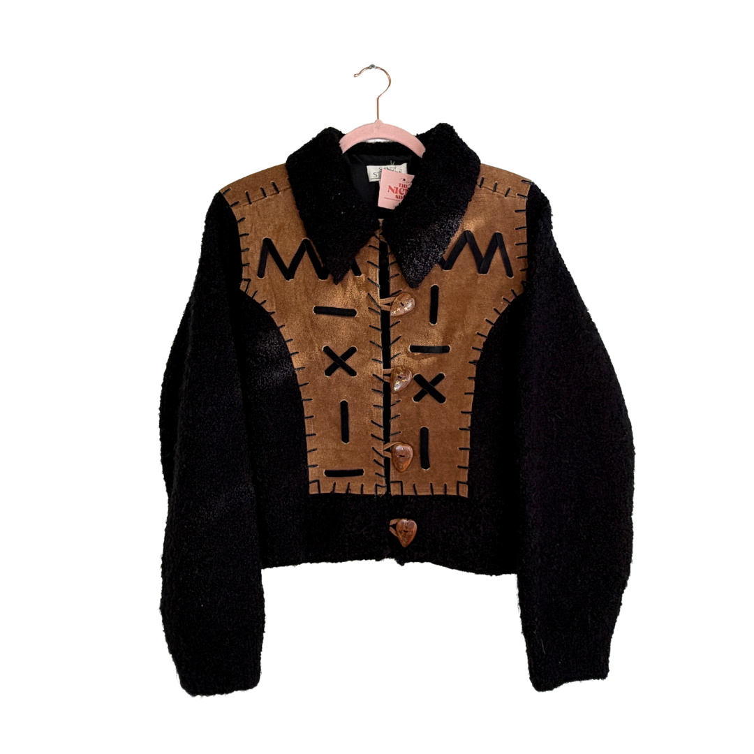 Sandy Starkman Leather Cardigan