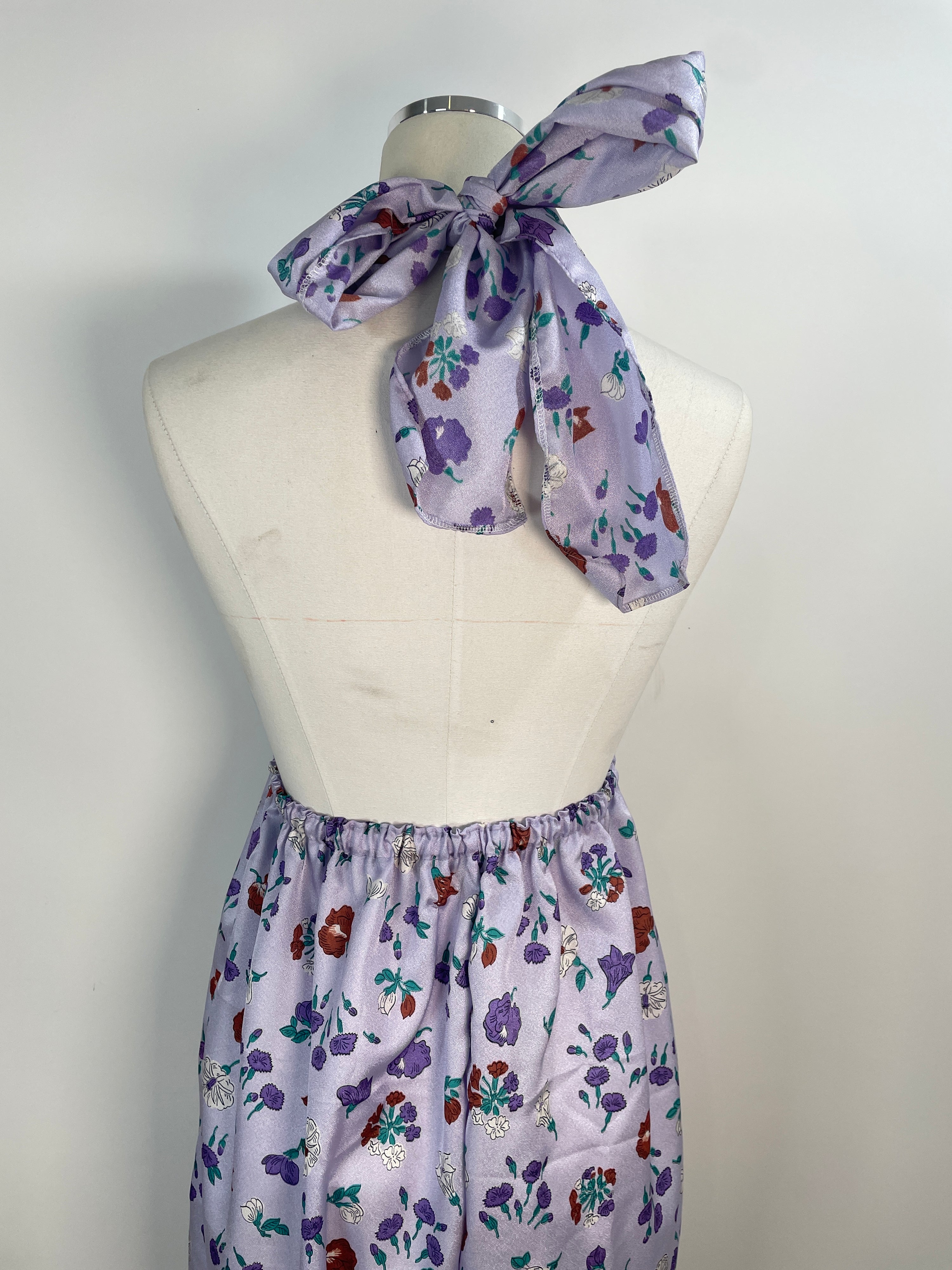Purple Flower Print Jumpsuit