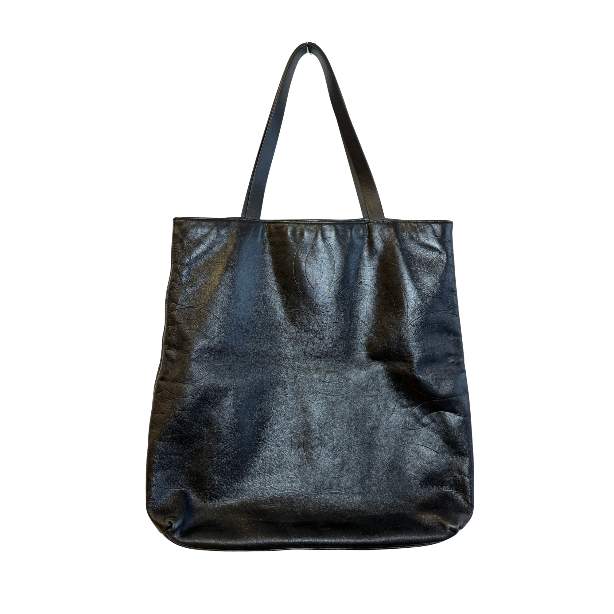 Chanel Black Leather CC Tote Bag