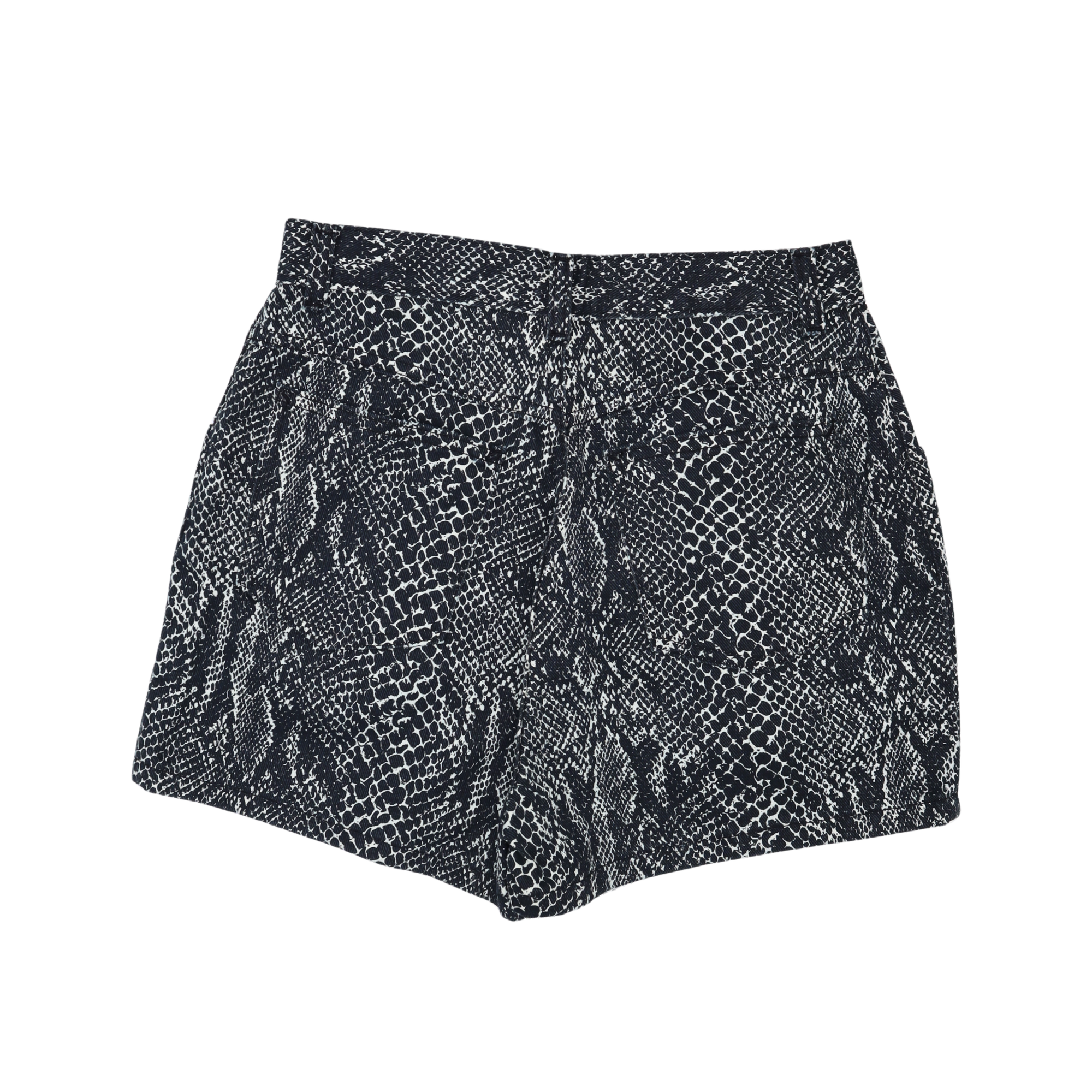 Static Snakeskin Denim Print Shorts